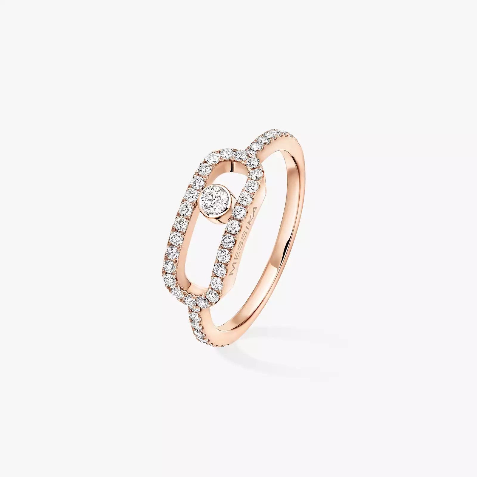 Ring For Her Pink Gold Diamond Move Uno Pavé LM 12113-PG