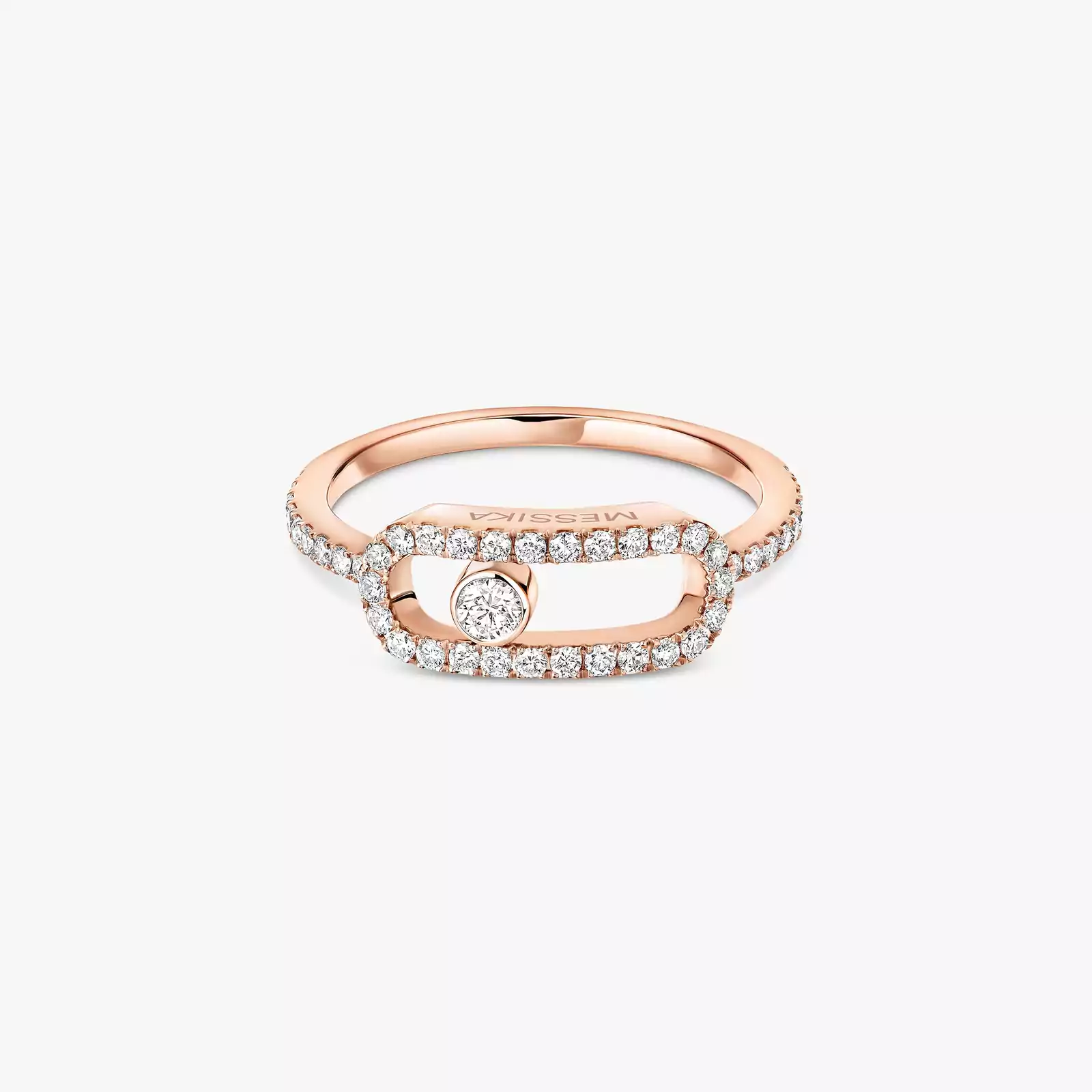 Ring For Her Pink Gold Diamond Move Uno Pavé LM 12113-PG