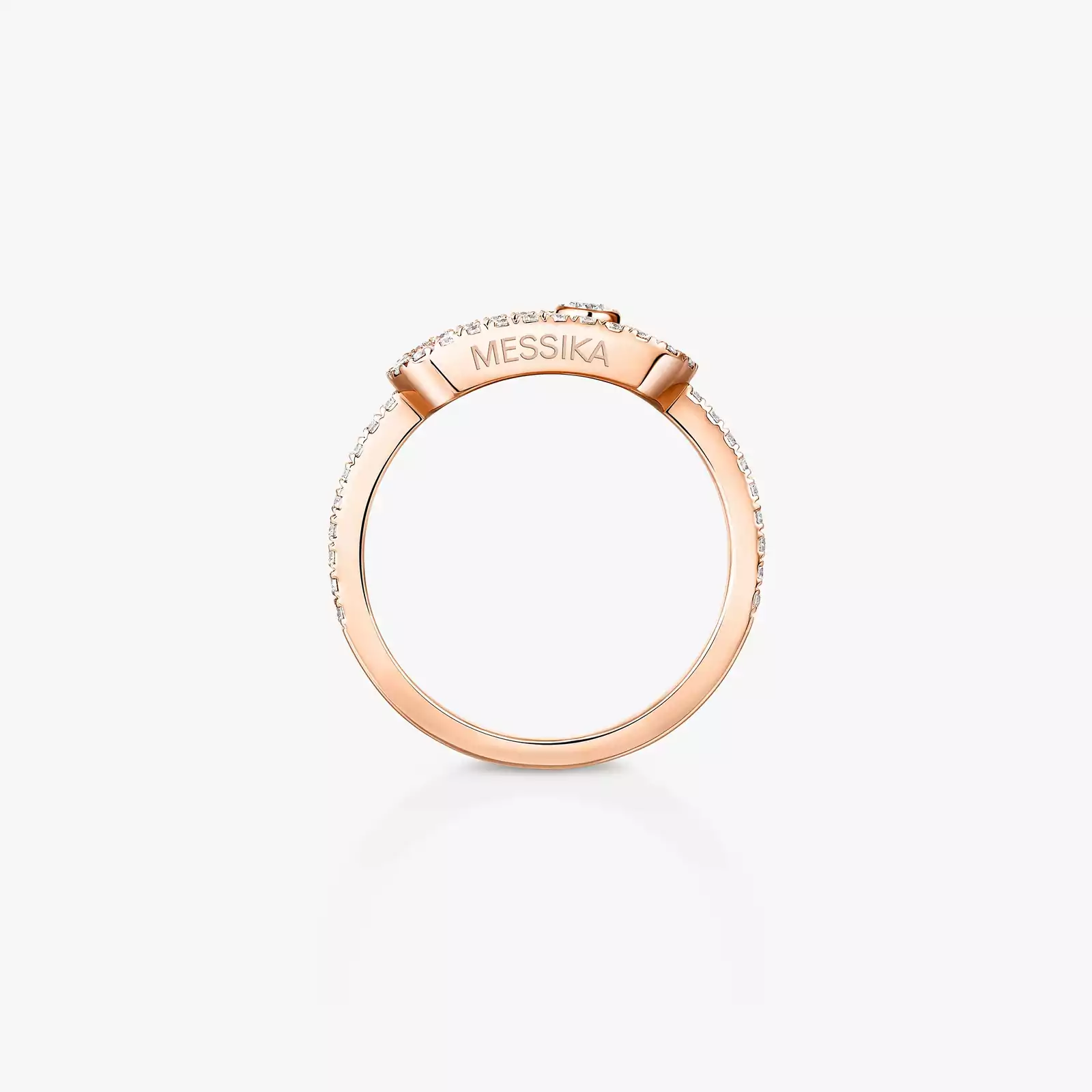Ring For Her Pink Gold Diamond Move Uno Pavé LM 12113-PG