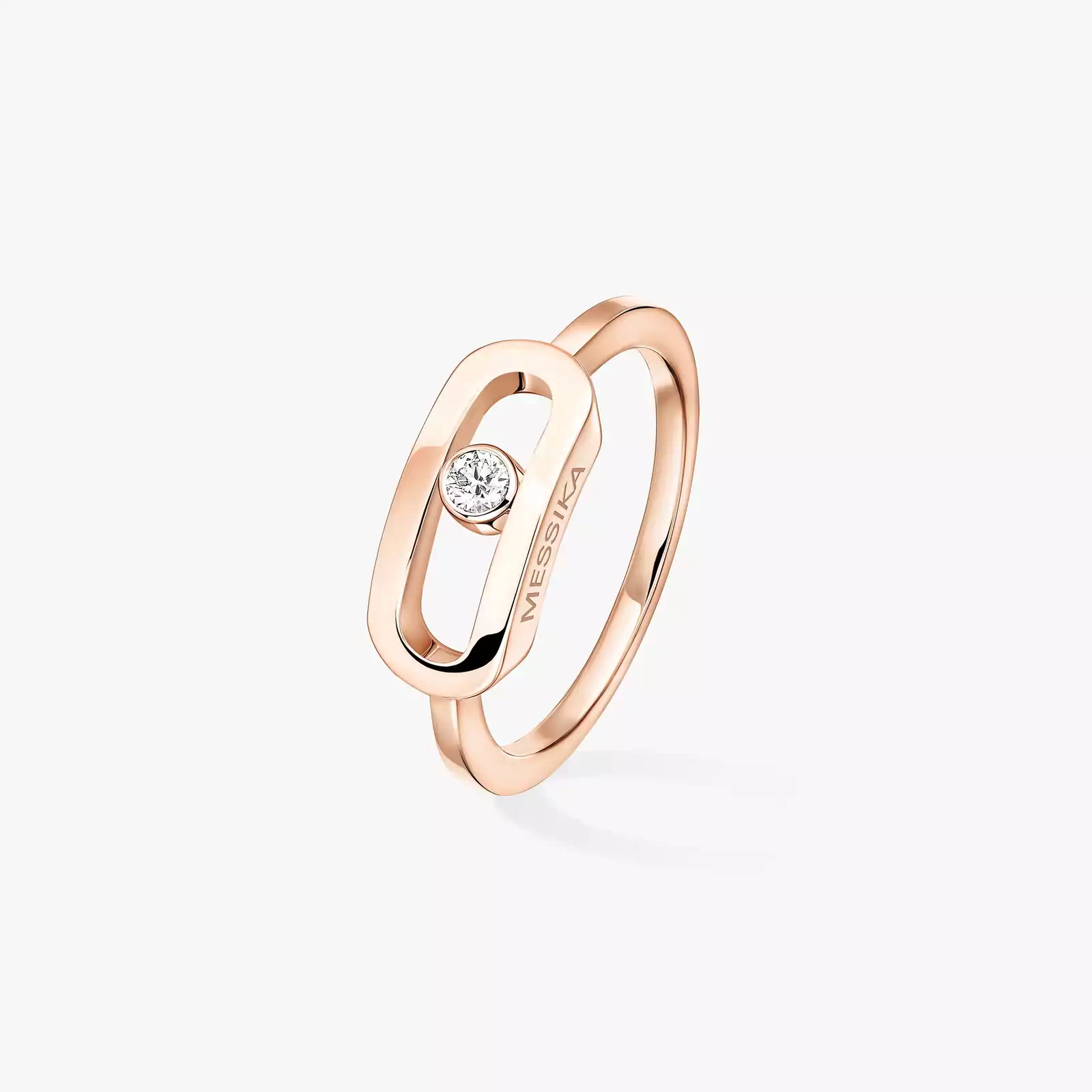 Move Uno金质大号款  Pink Gold Diamond For Her Ring 12390-PG