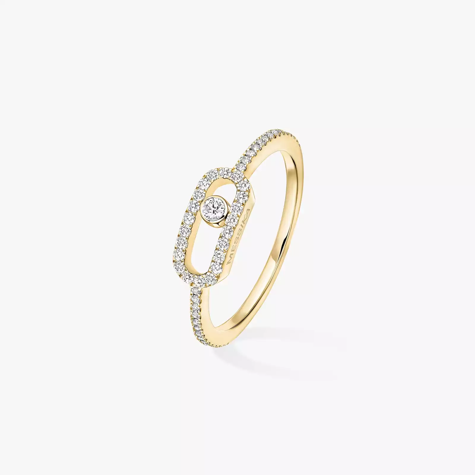 Move Uno密镶钻石 Yellow Gold Diamond For Her Ring 05630-YG