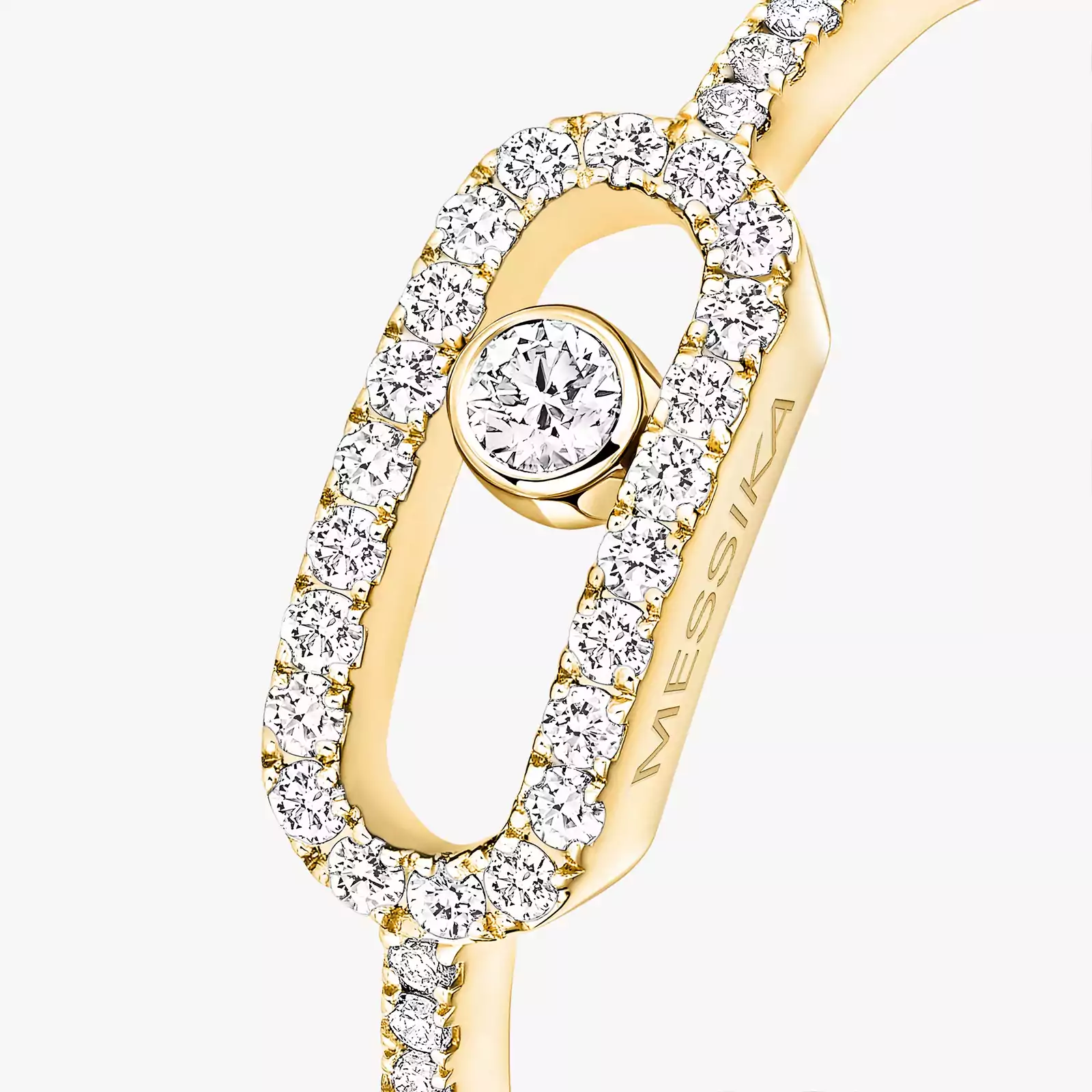 Move Uno密镶钻石 Yellow Gold Diamond For Her Ring 05630-YG