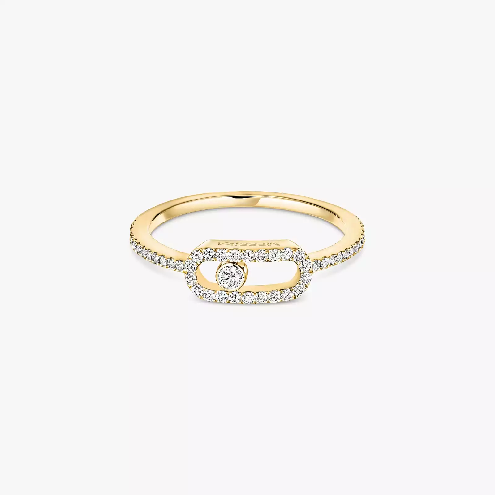 Move Uno密镶钻石 Yellow Gold Diamond For Her Ring 05630-YG