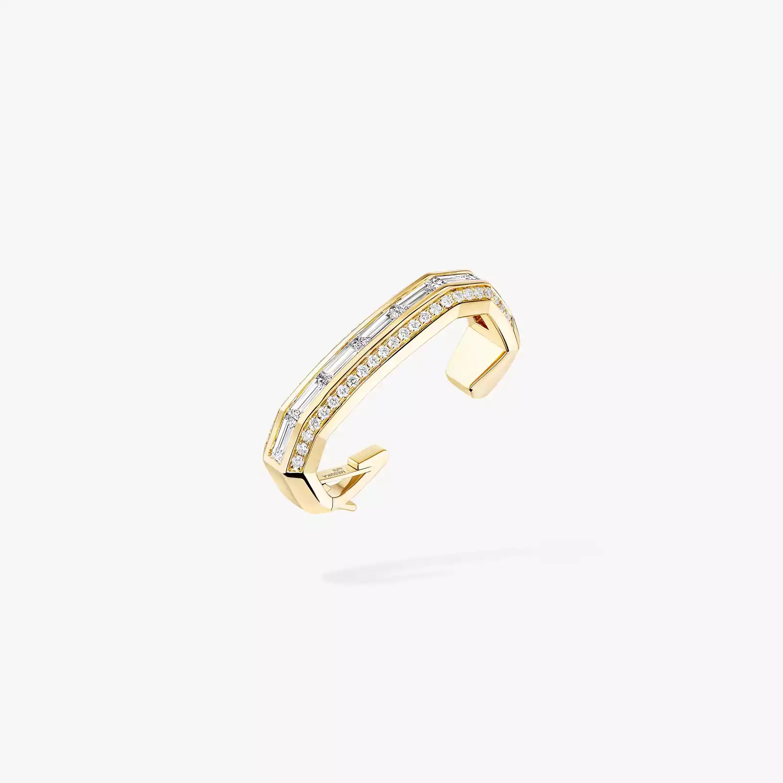 Boucles d'oreilles Femme Or Jaune Diamant Clips Groove 13672-YG