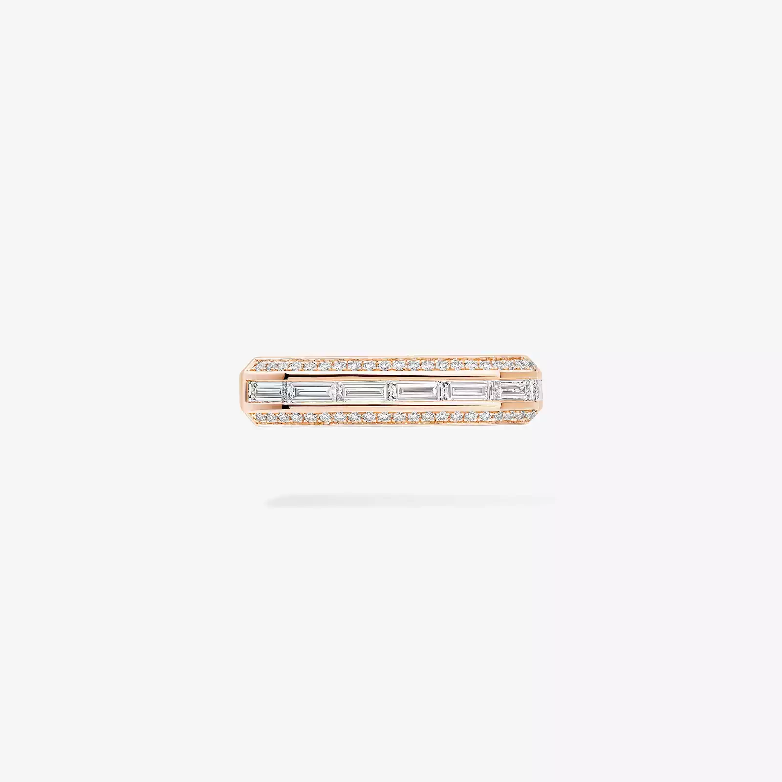 Pendiente Mujer Oro rosa Diamante Pendientes de clip Groove 13672-PG