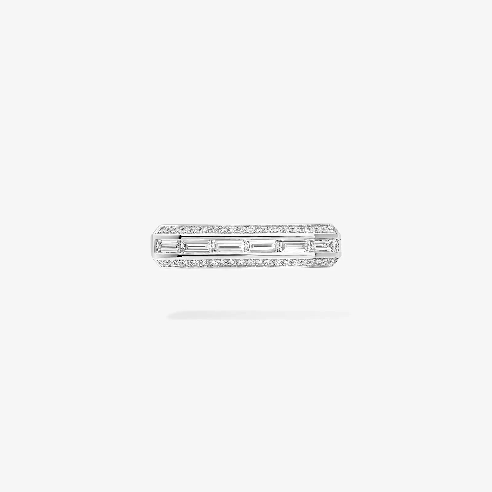 Groove Clip Earrings White Gold For Her Diamond Earrings 13672-WG