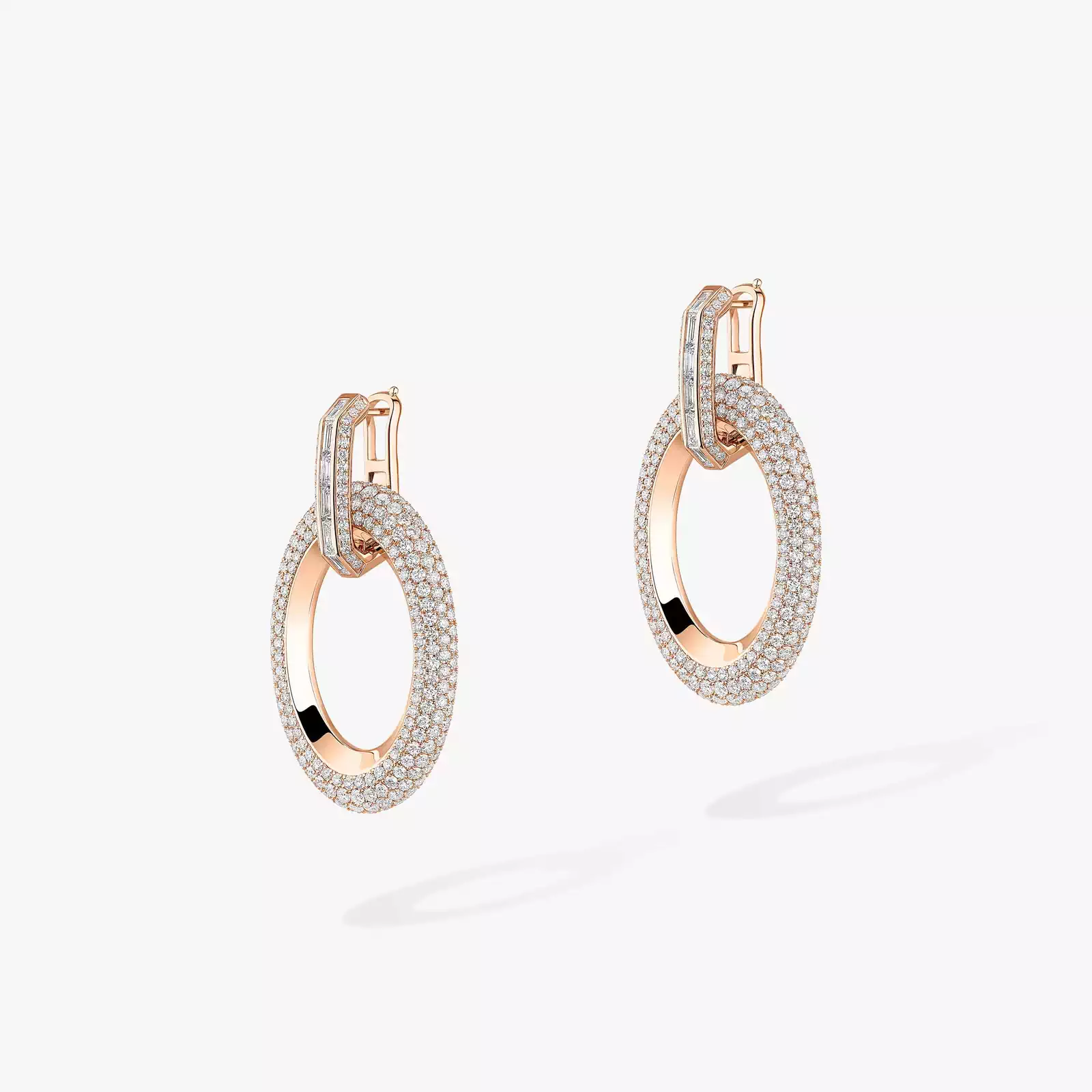 Pendiente Mujer Oro rosa Diamante Groove 13470-PG