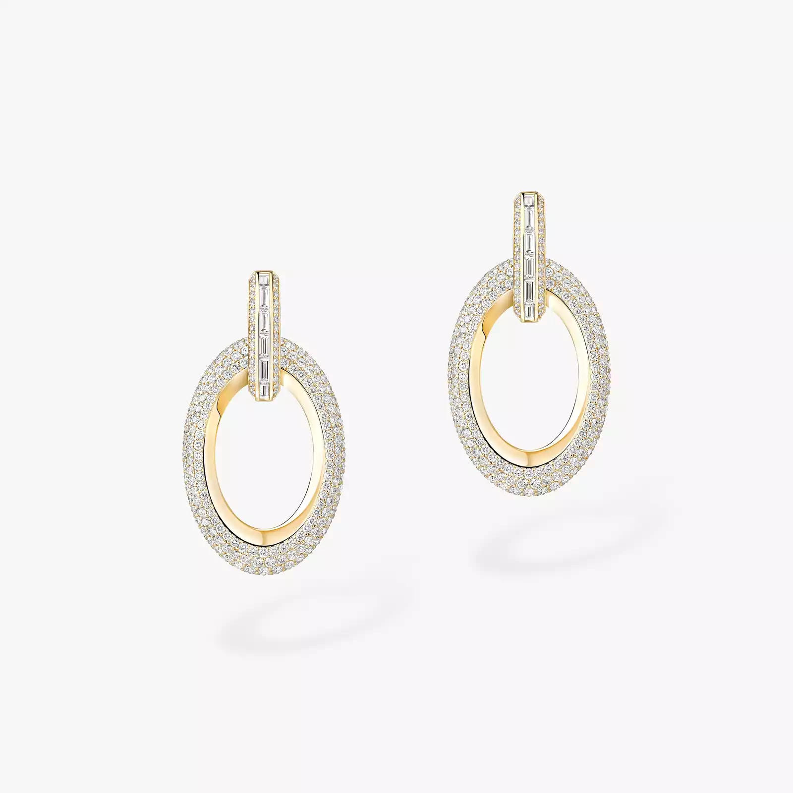 Groove Yellow Gold For Her Diamond Earrings 13470-YG