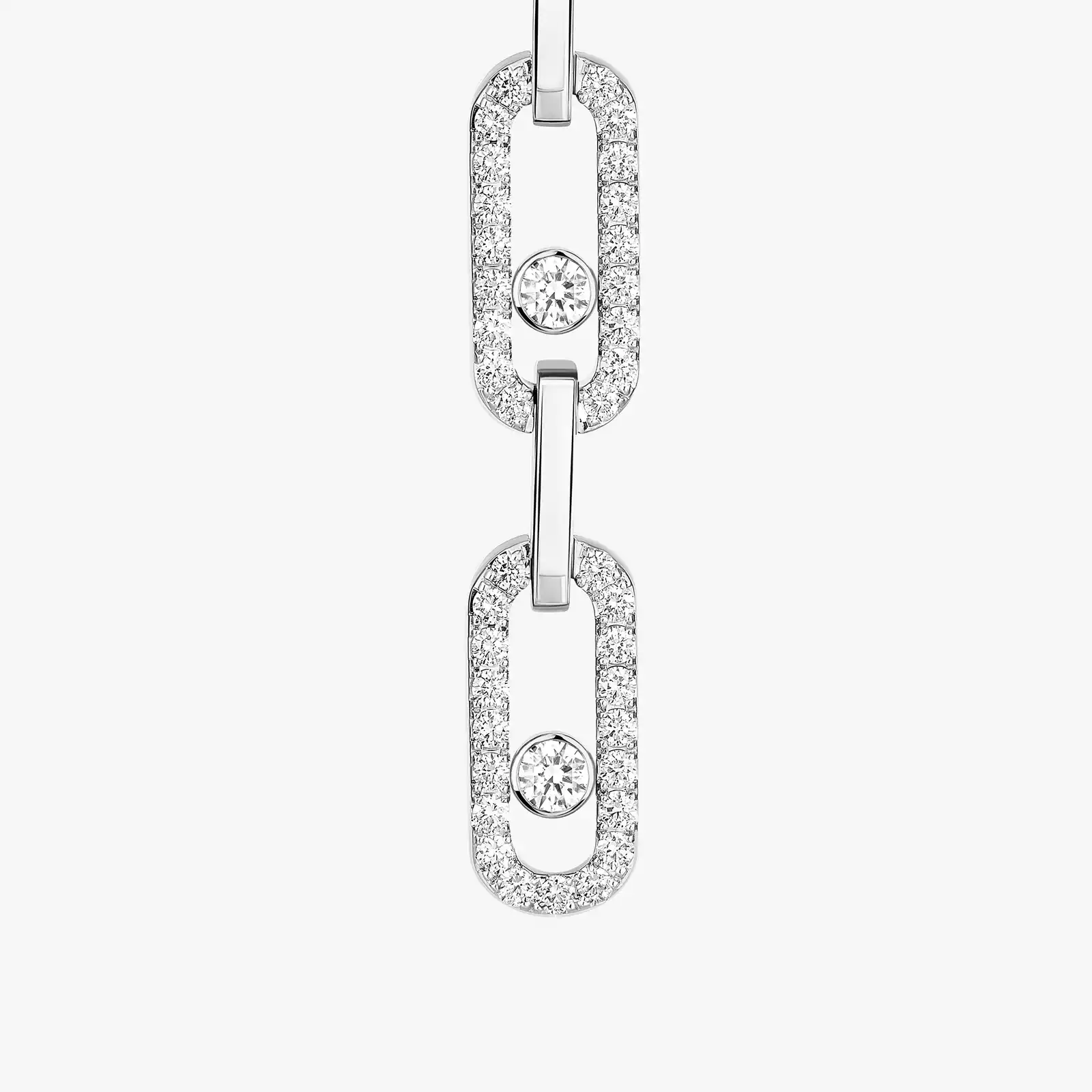 Move Link Multi Pendant Earrings White Gold For Her Diamond Earrings 12011-WG