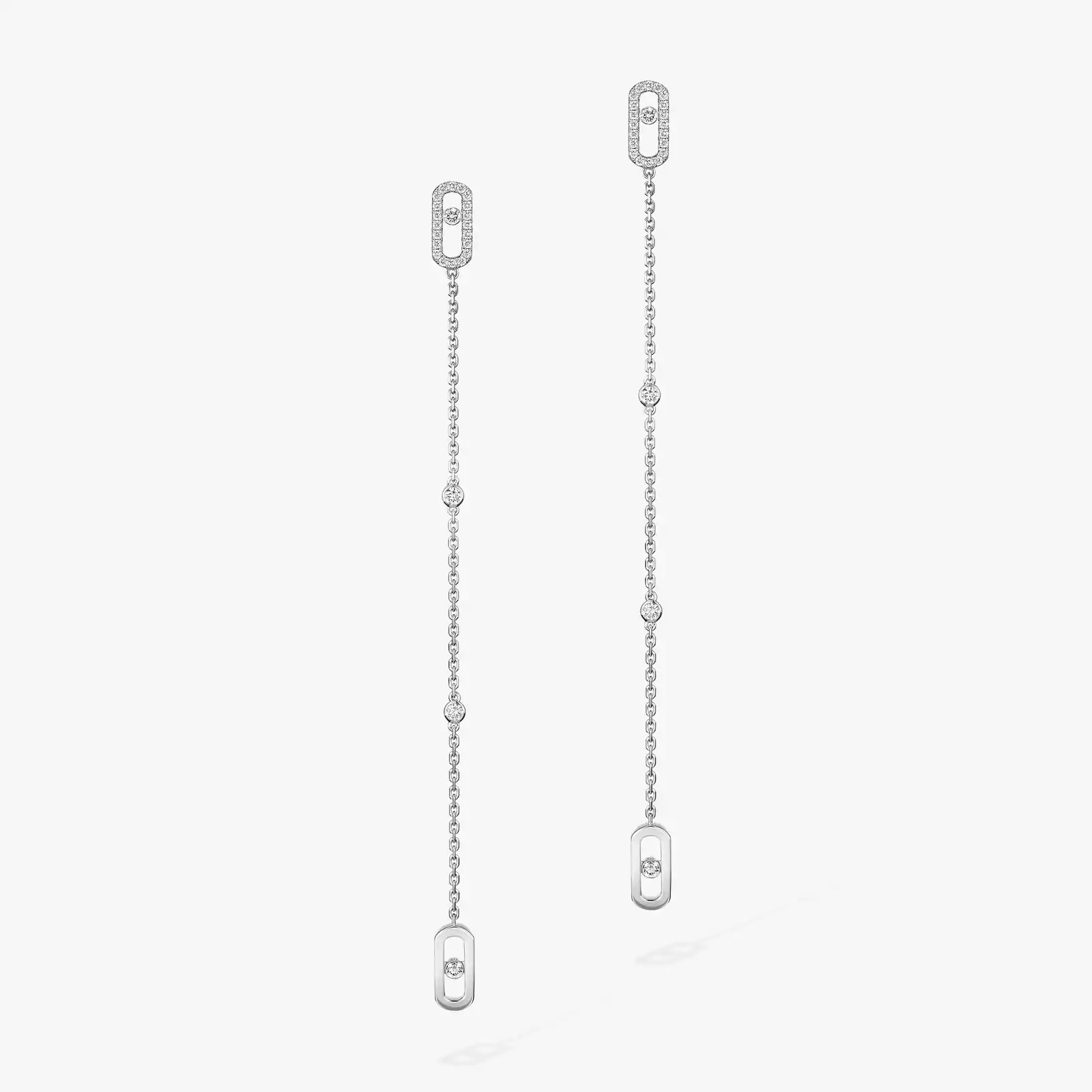 Move Uno Pendant Earrings White Gold For Her Diamond Earrings 11321-WG