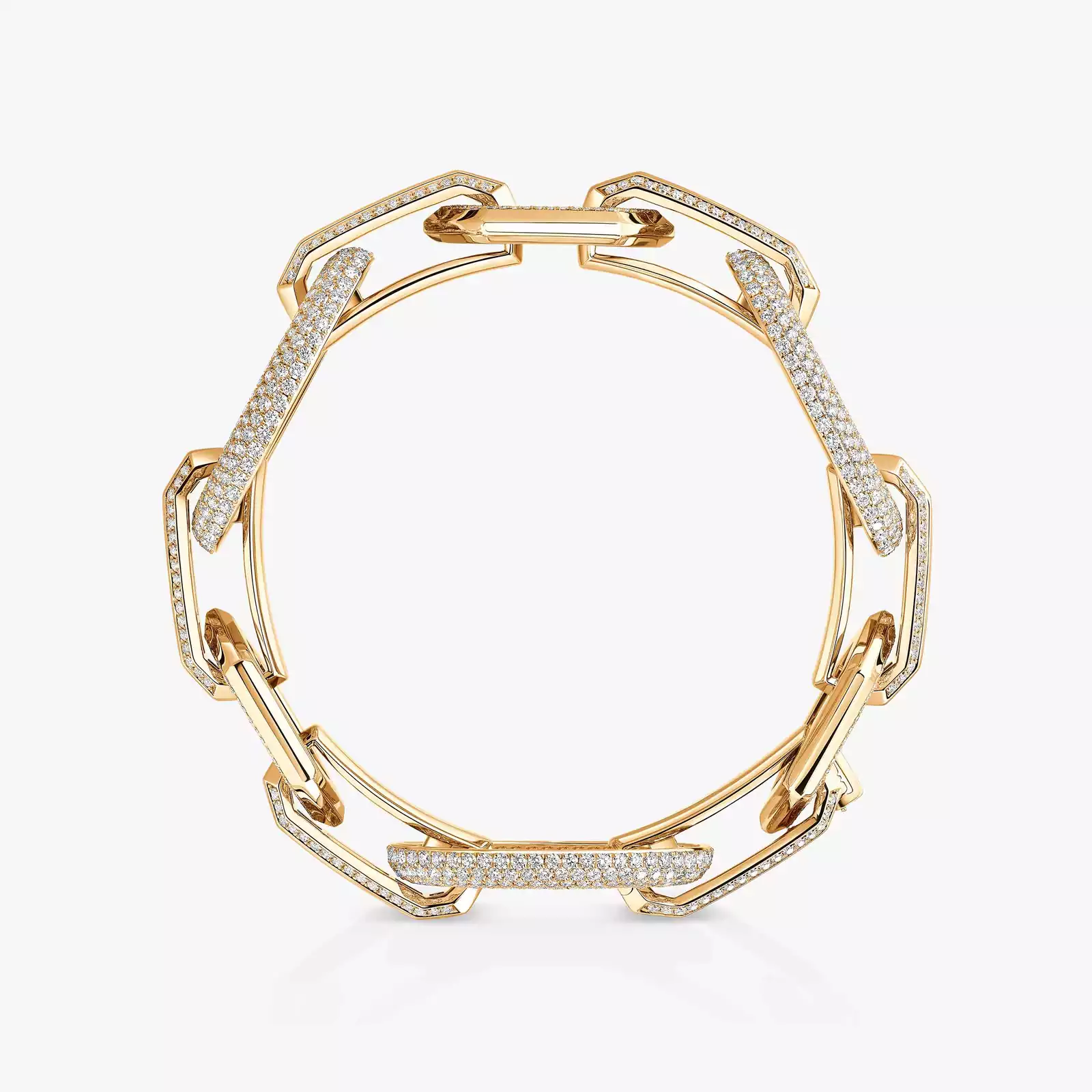 Bracelet Femme Or Jaune Diamant Groove 13498-YG
