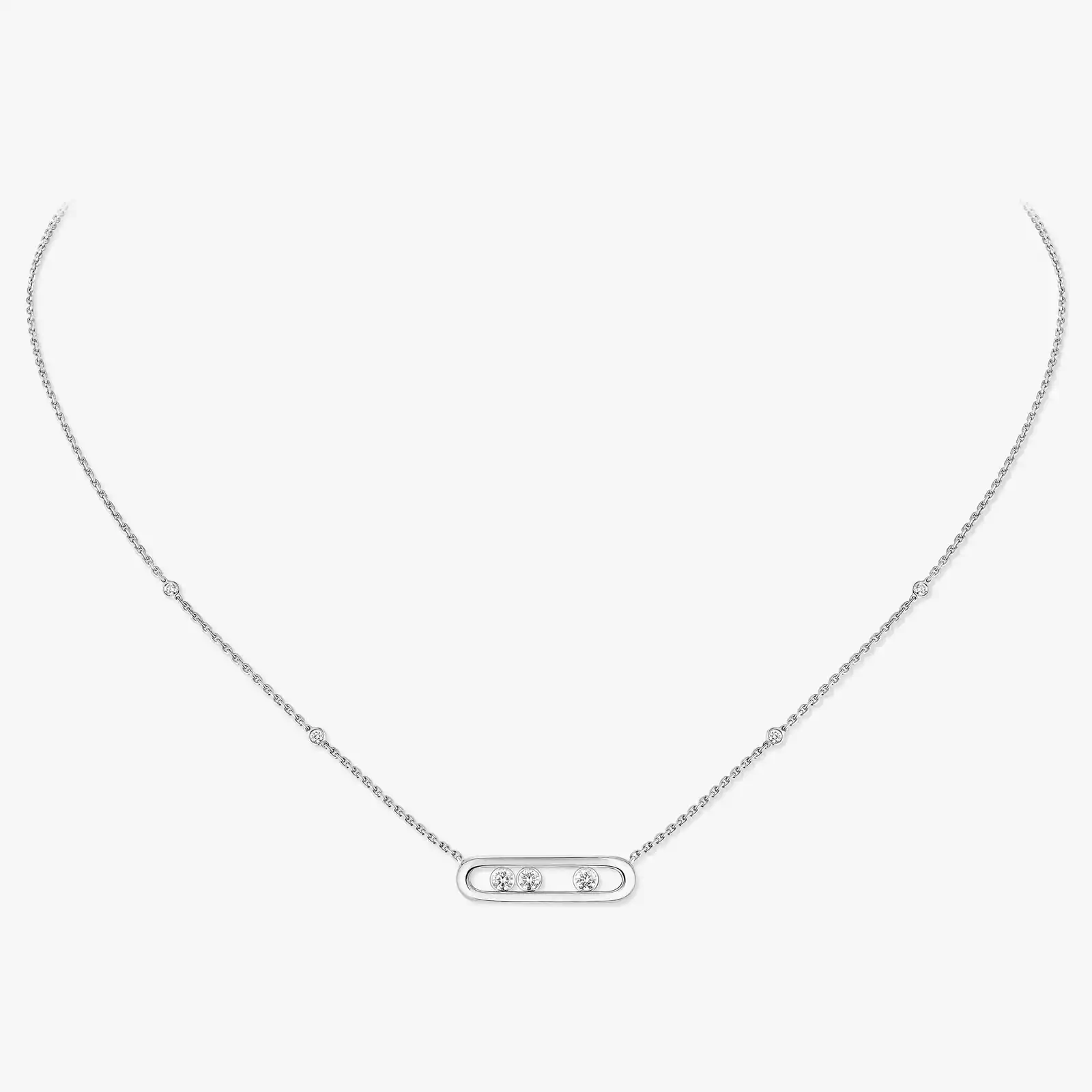 Baby Move White Gold Diamond For Her Necklace 04323-WG