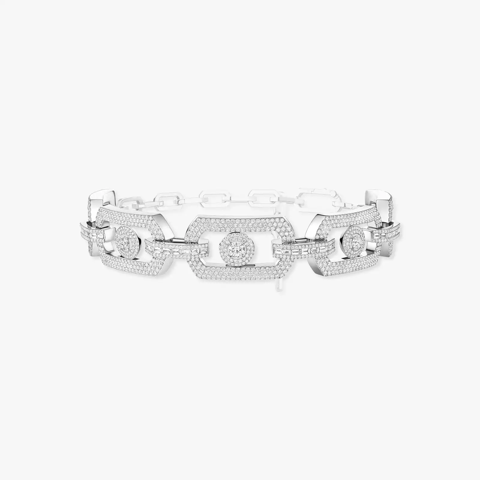 Collier Femme Or Blanc Diamant Choker So Move Max Pavé 14240-WG