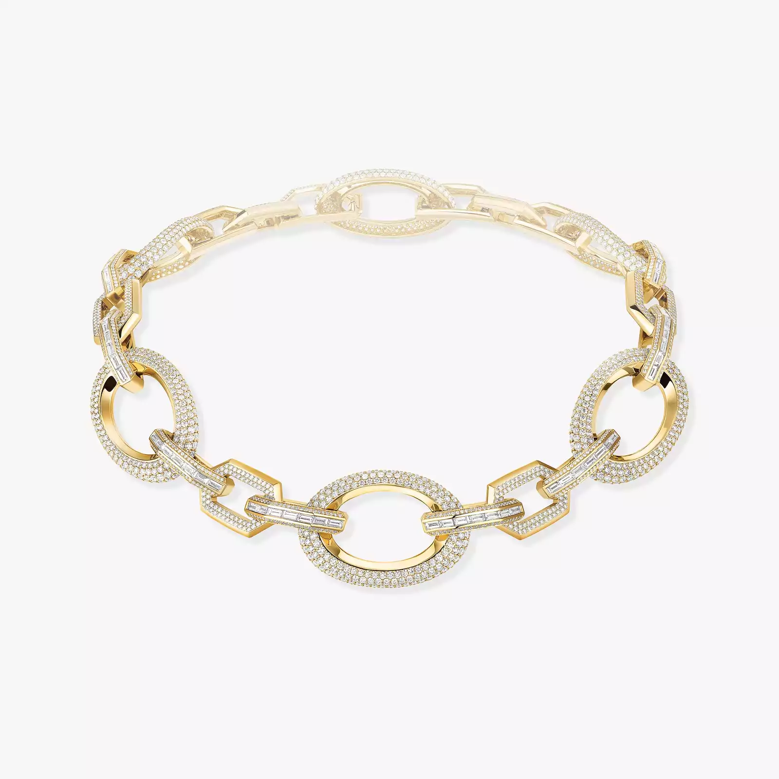Groove Choker Yellow Gold For Her Diamond Necklace 13497-YG