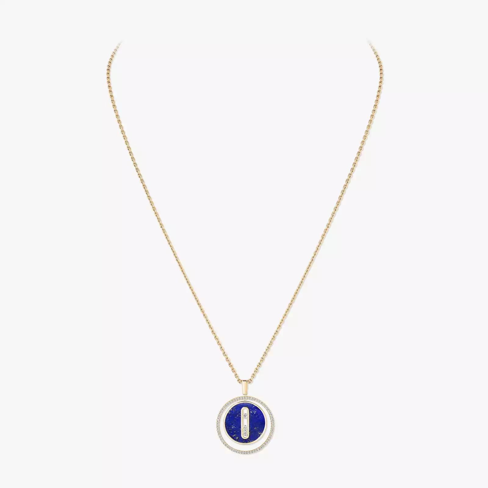 Lucky Move青金石中号款 黄金 钻石  她的珍礼 项链 10839-YG
