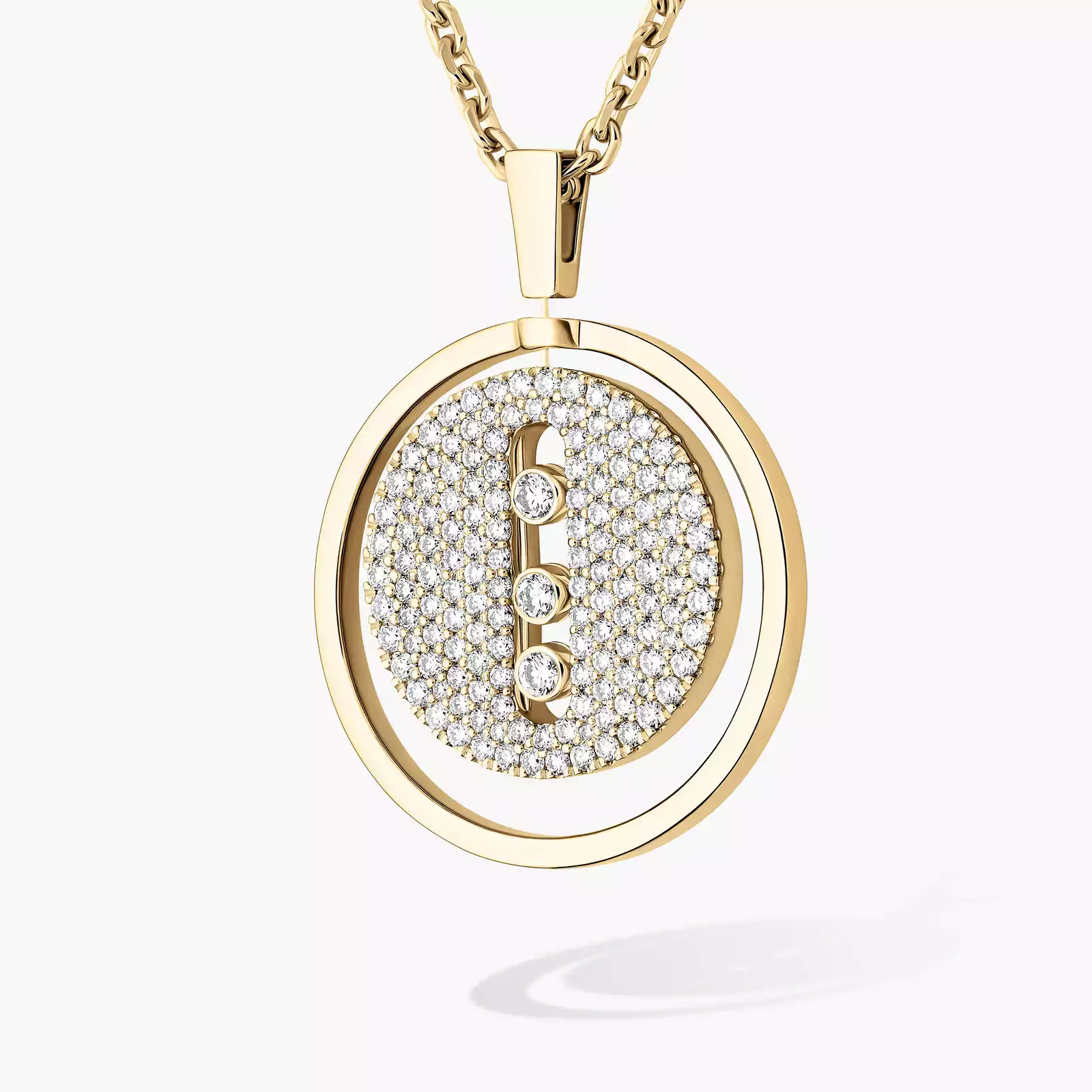 Lucky Move MM Pavé Yellow Gold For Her Diamond Necklace 07395-YG