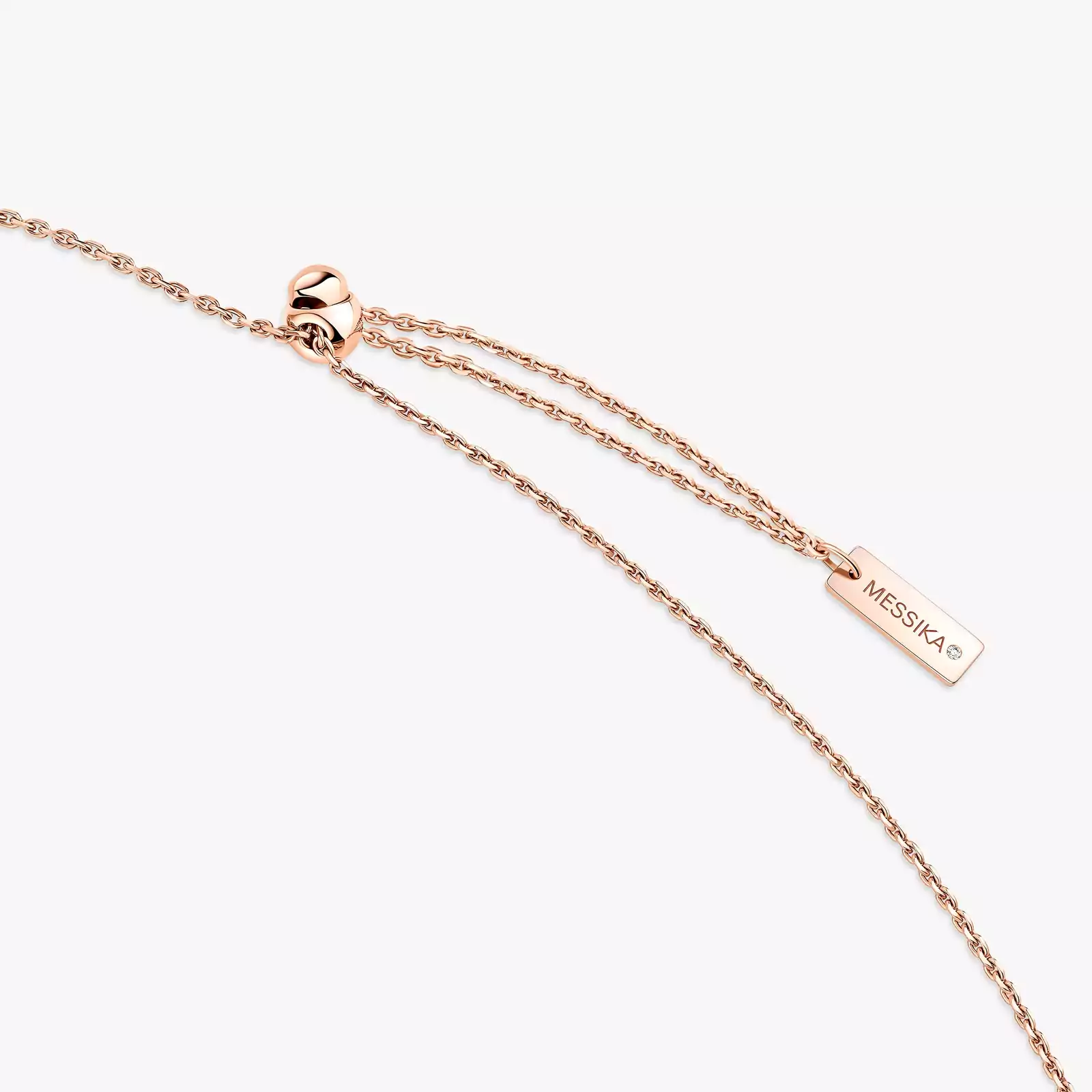 Move 10th项链 小号款  Pink Gold Diamond For Her Necklace 10032-PG