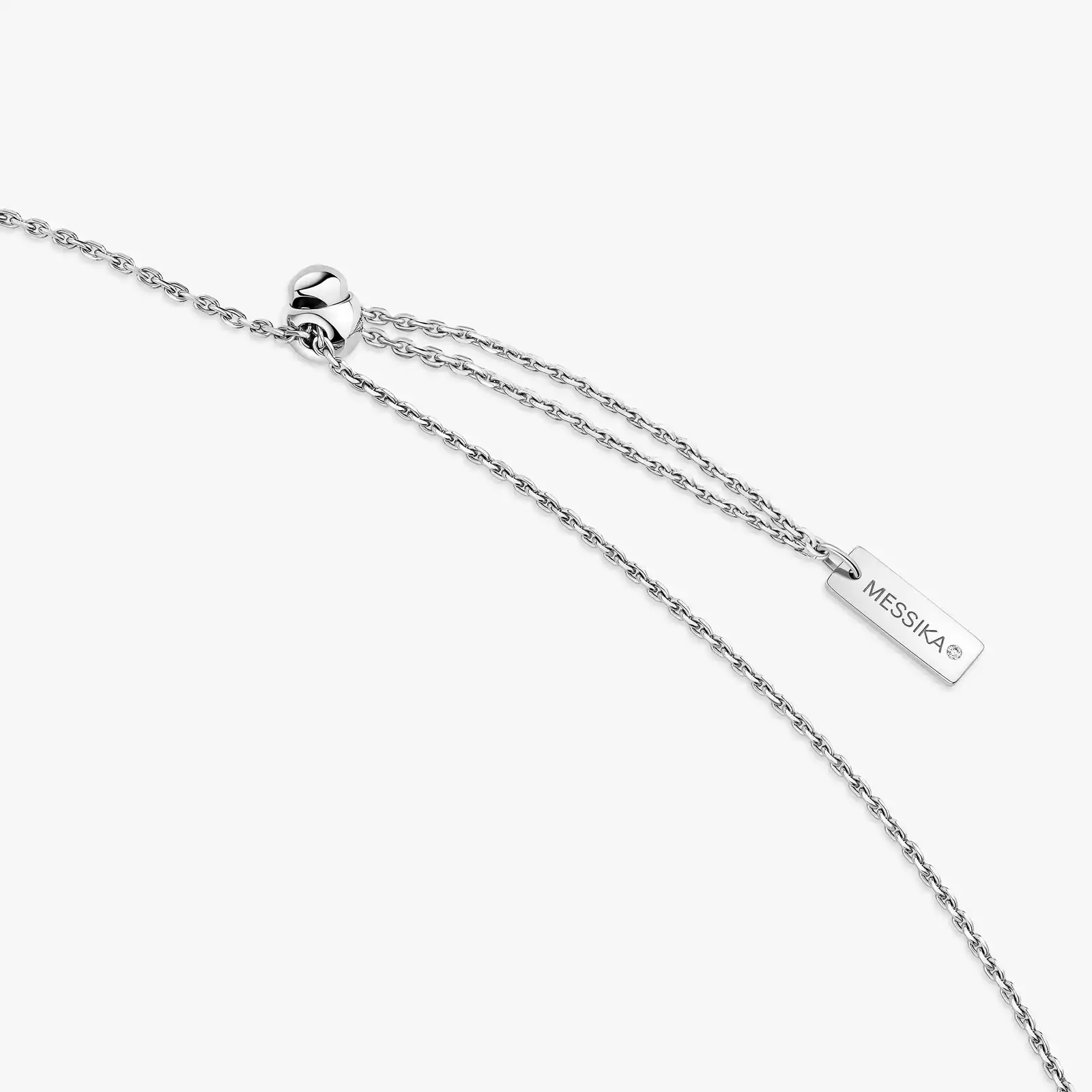 Move 10th项链 小号款  White Gold Diamond For Her Necklace 10032-WG