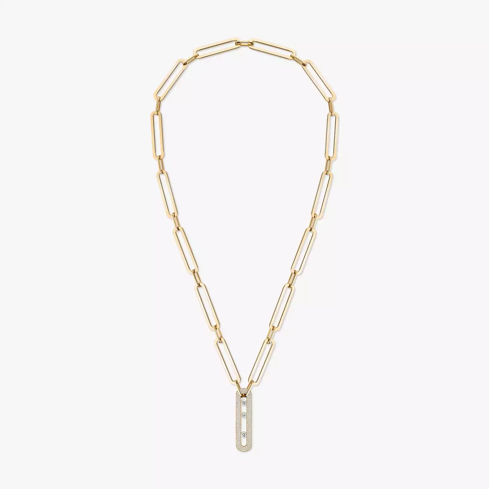 Collier Femme Or Jaune Diamant Sautoir Move 10th Anniversary XL 06768-YG