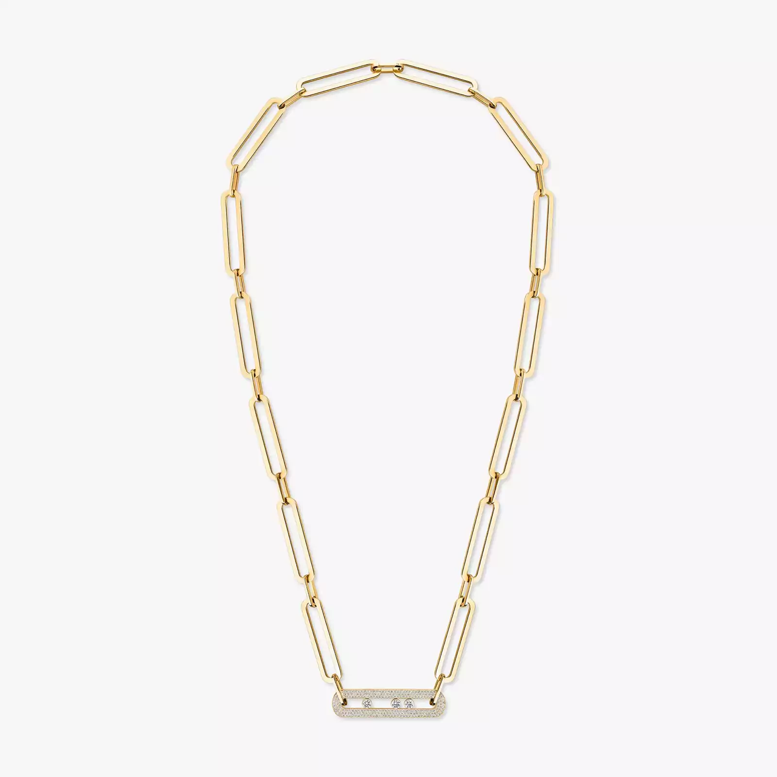 Collier Femme Or Jaune Diamant Sautoir Move 10th Anniversary XL 06768-YG