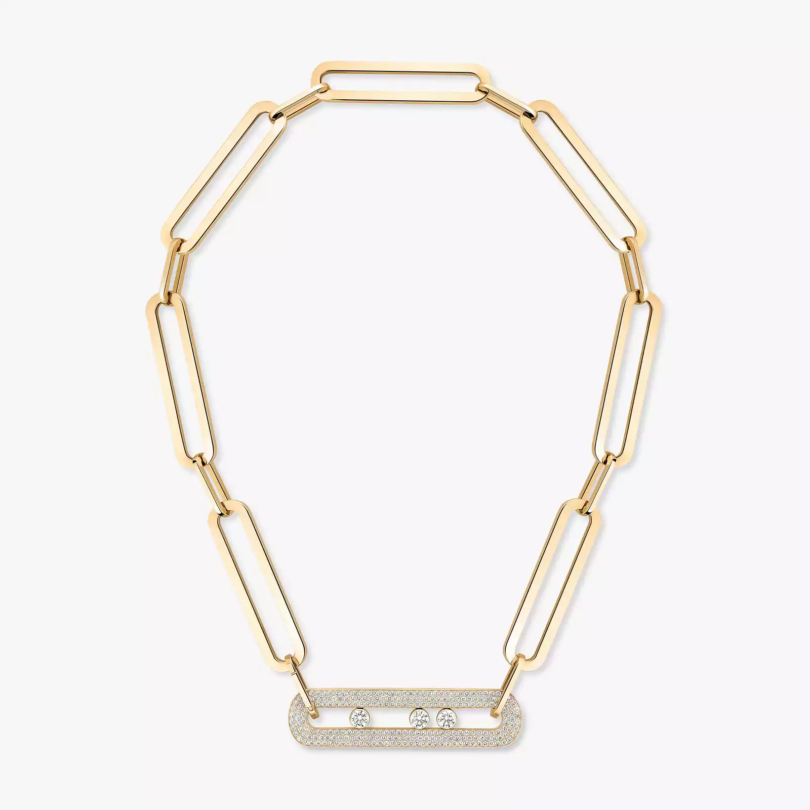 Collier Femme Or Jaune Diamant Sautoir Move 10th Anniversary XL 06768-YG