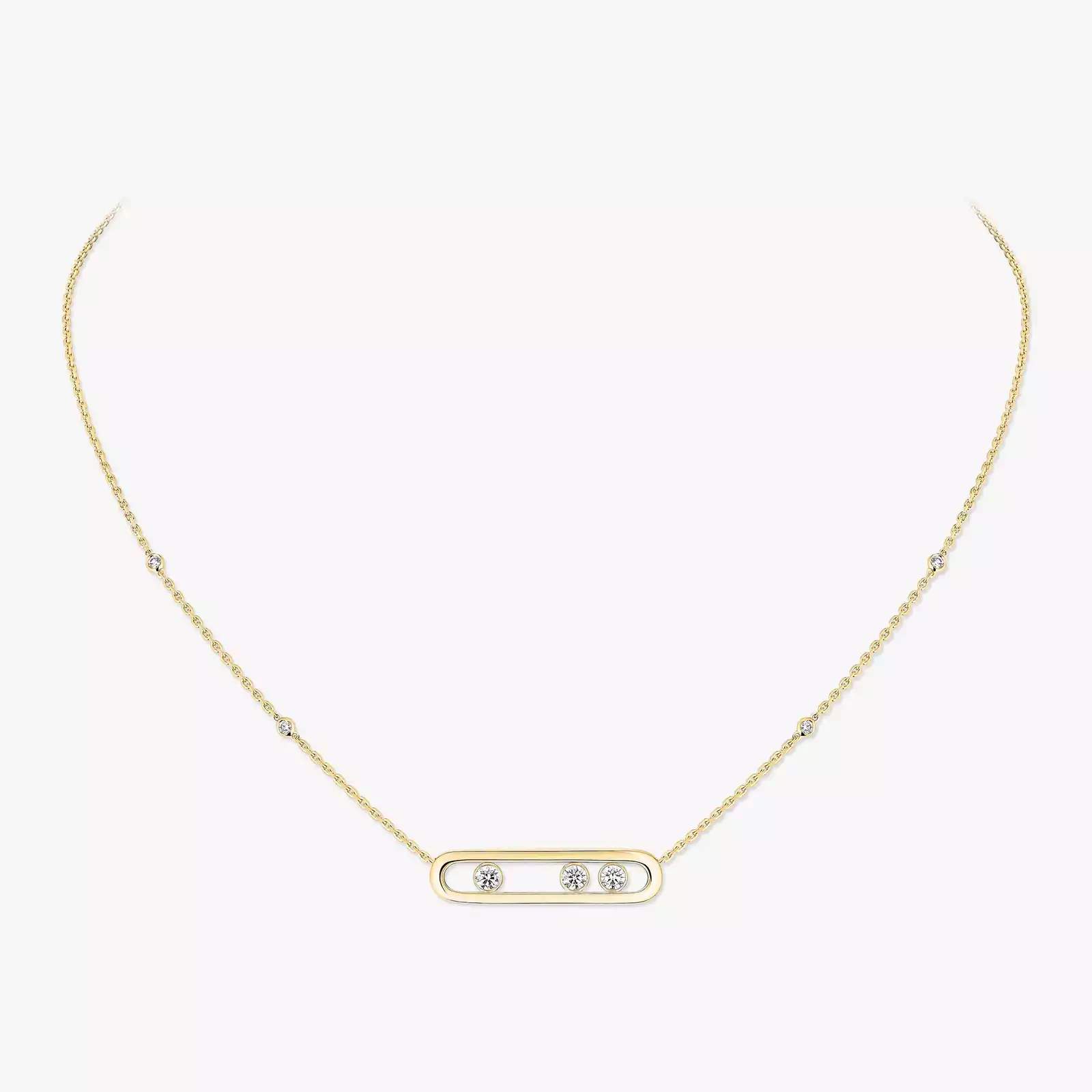 Move Yellow Gold For Her Diamond Necklace 03997-YG