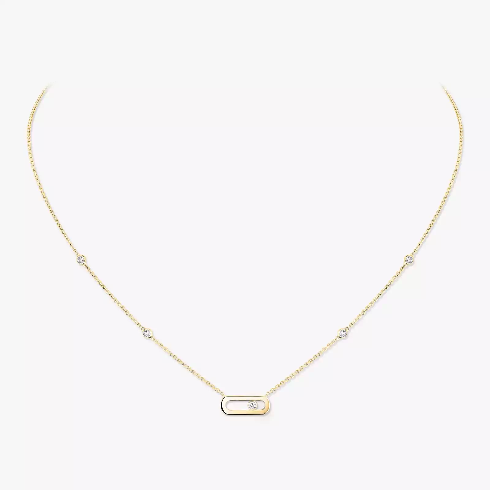Necklace For Her Yellow Gold Diamond Gold Move Uno 10053-YG