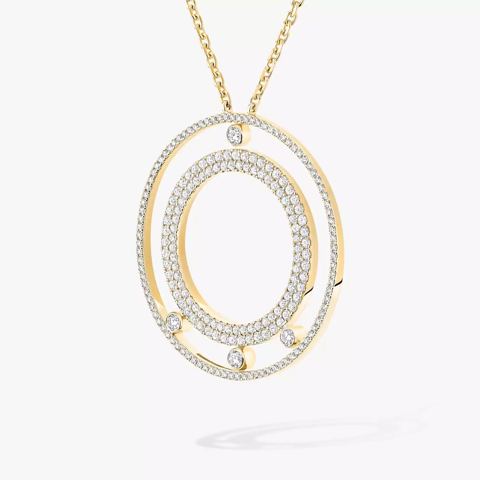 Move Romane Long Diamond Pavé Necklace Yellow Gold For Her Diamond Necklace 11317-YG