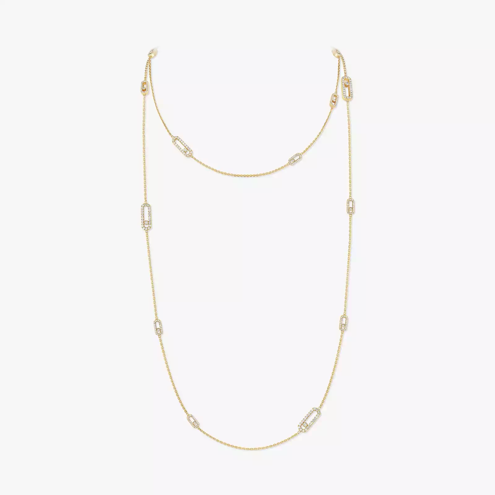 Collier Femme Or Jaune Diamant Sautoir Long Move Uno 11324-YG