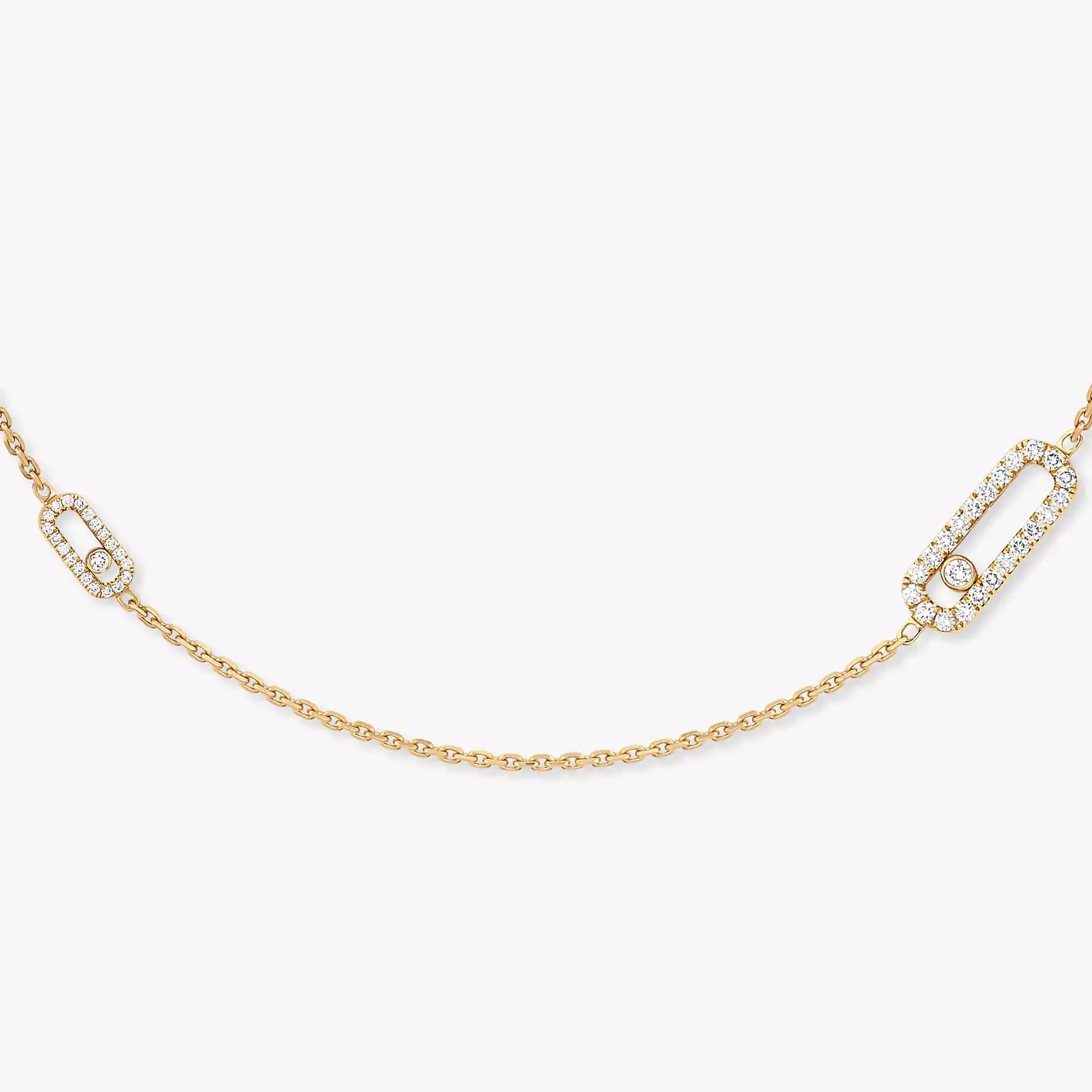 Collier Femme Or Jaune Diamant Sautoir Long Move Uno 11324-YG