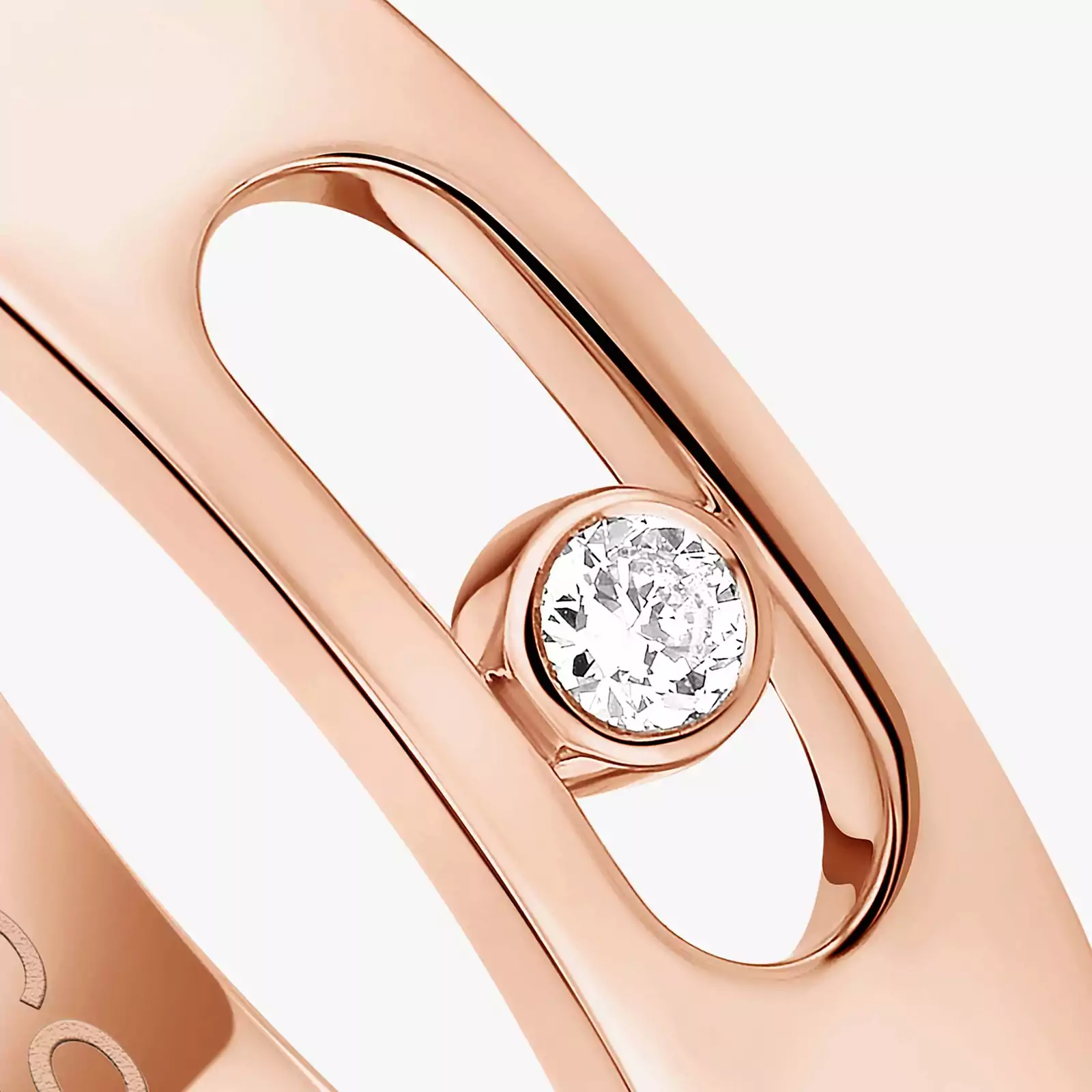 Move Joaillerie Wedding Ring Pink Gold For Her Diamond Ring 13553-PG
