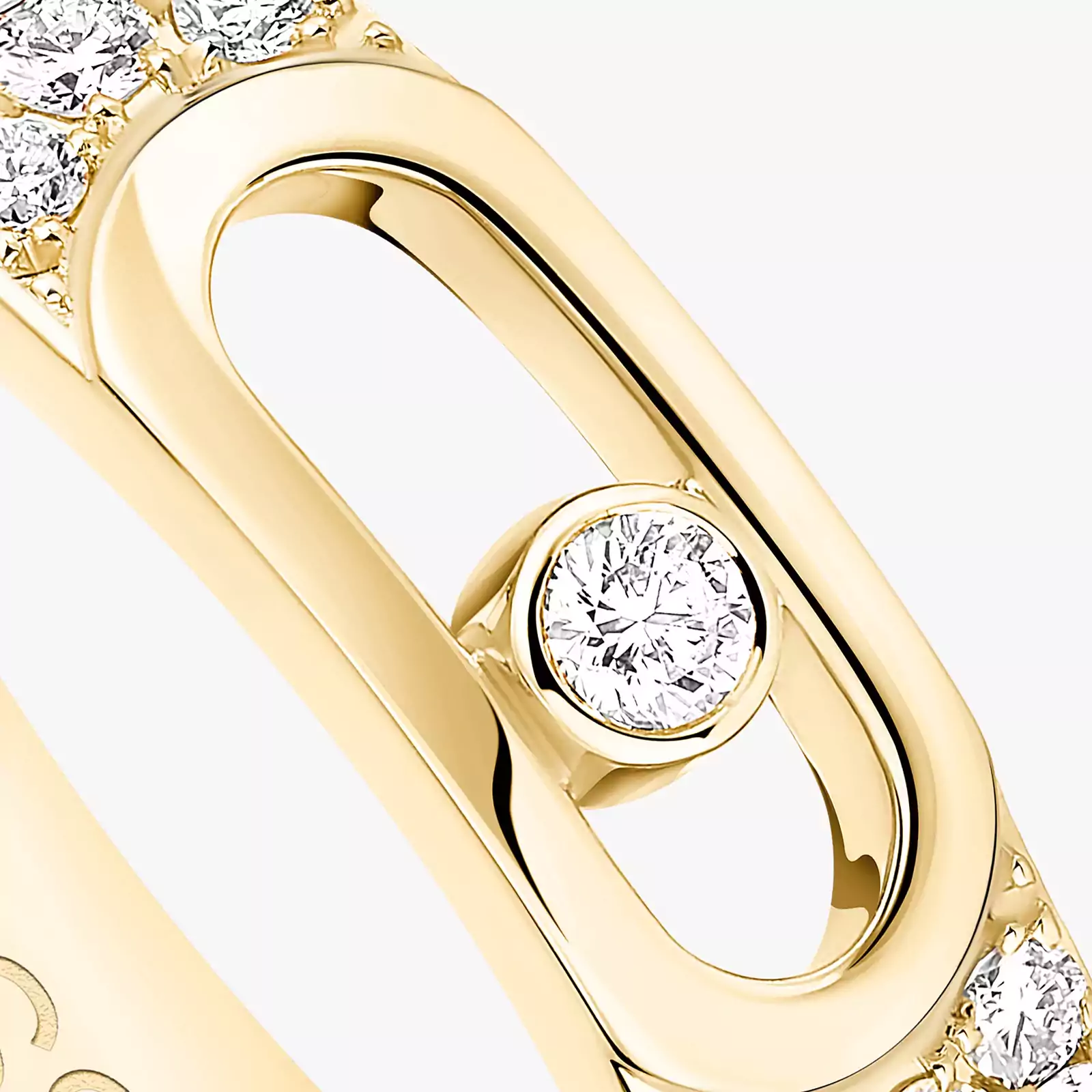 Ring For Her Yellow Gold Diamond Alliance Move Joaillerie Pavée 13555-YG