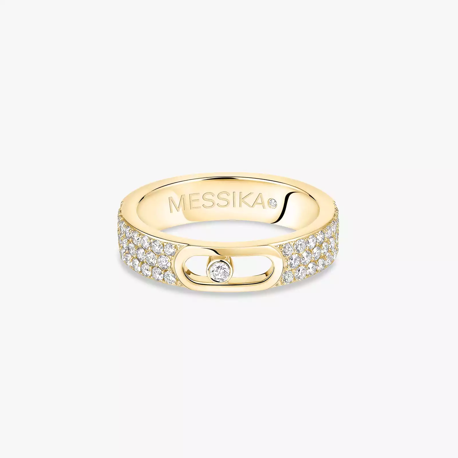 Ring For Her Yellow Gold Diamond Alliance Move Joaillerie Pavée 13555-YG