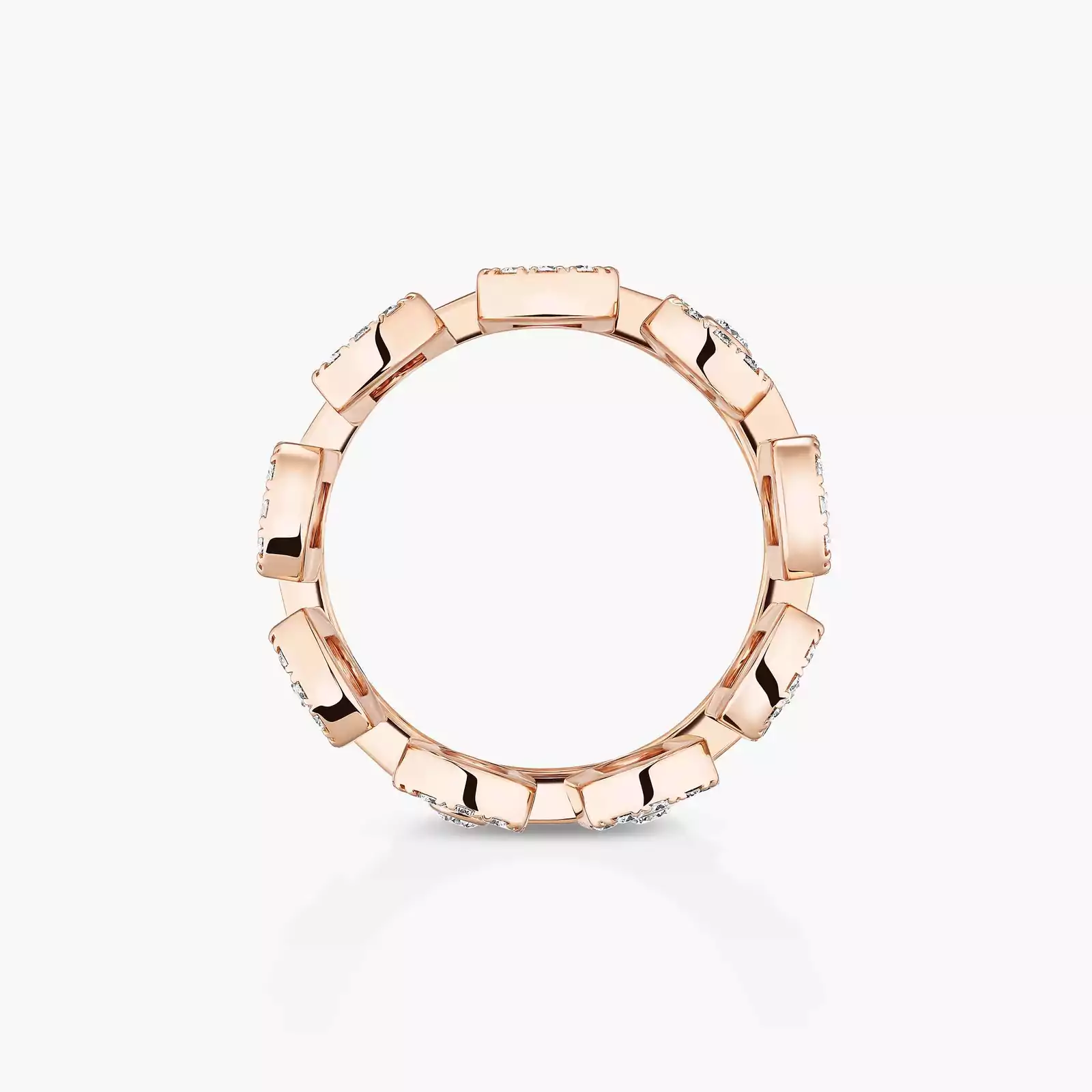 Move Iconica Mit Diamanten ausgefasst Für sie Diamant Ring Roségold 12821-PG