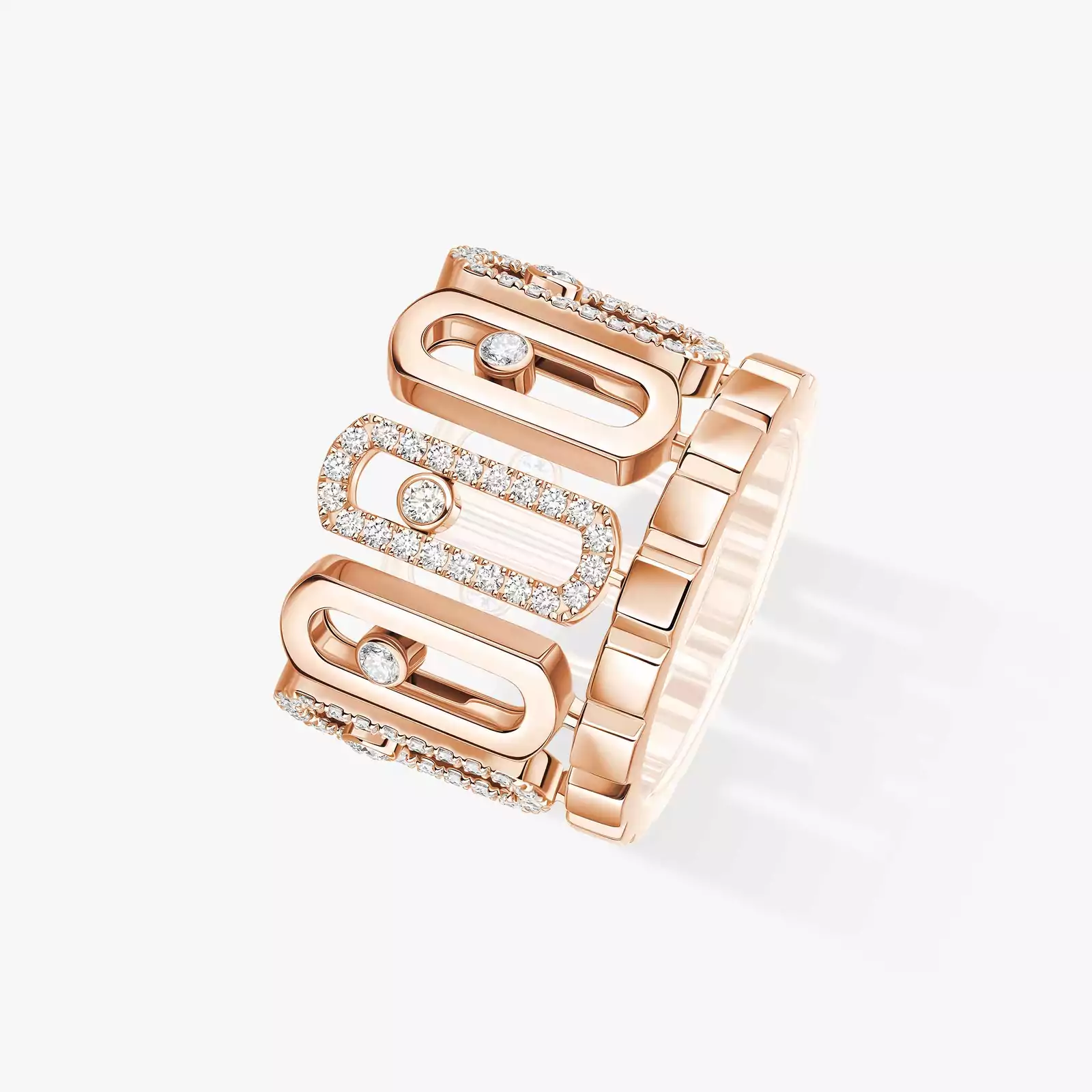 Anillo Mujer Oro rosa Diamante Move Iconica 12741-PG
