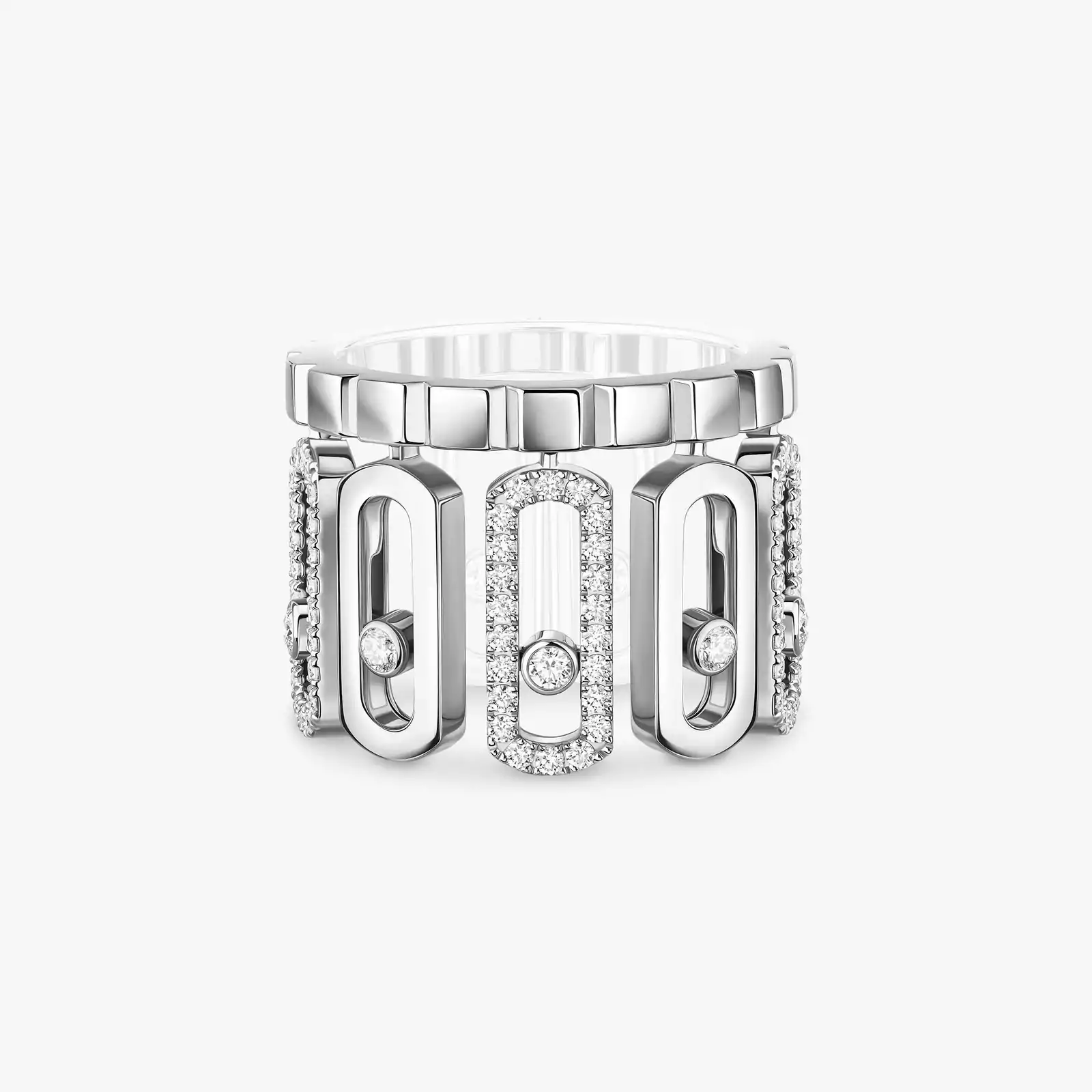 Bague Femme Or Blanc Diamant Move Iconica 12741-WG