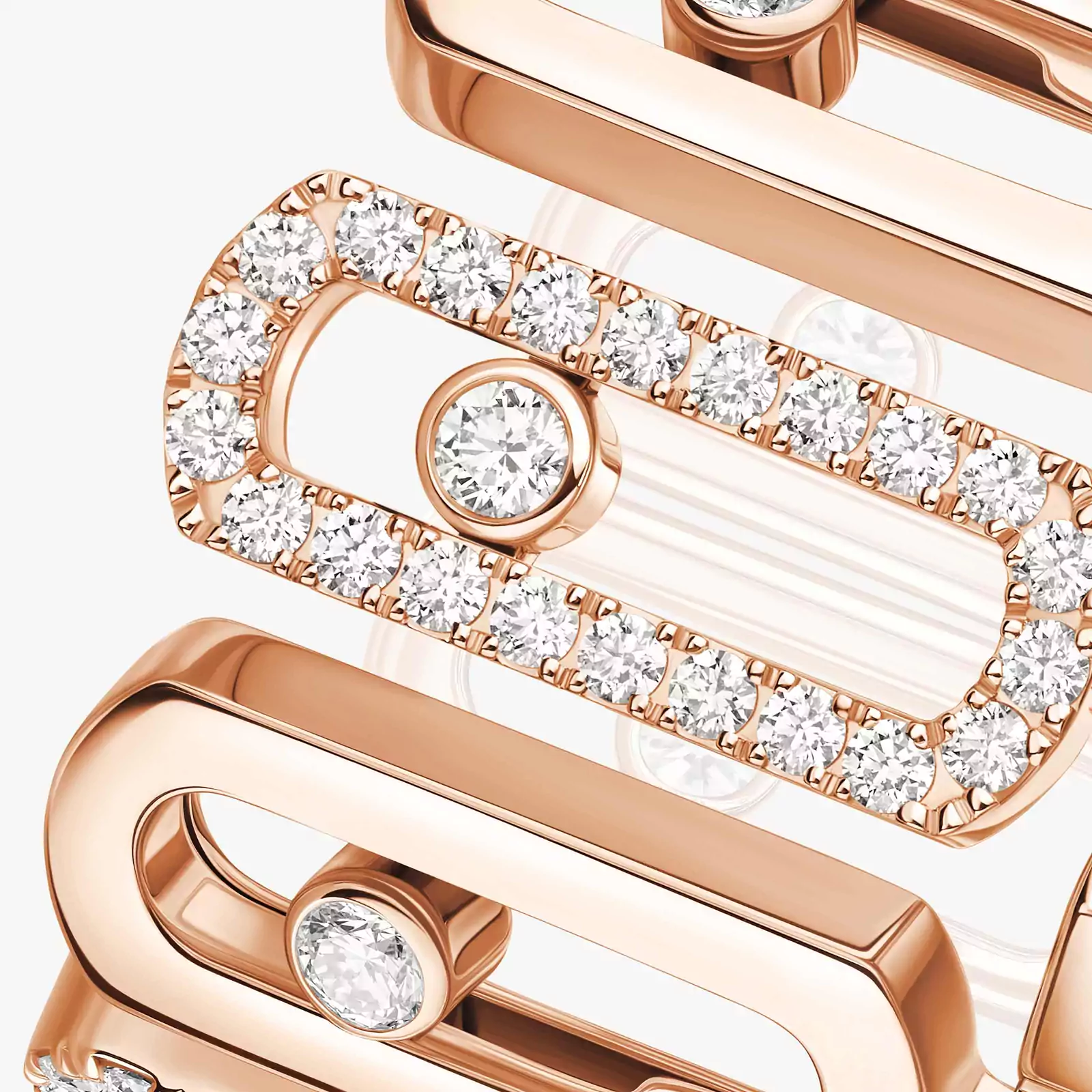 Anillo Mujer Oro rosa Diamante Move Iconica 12741-PG
