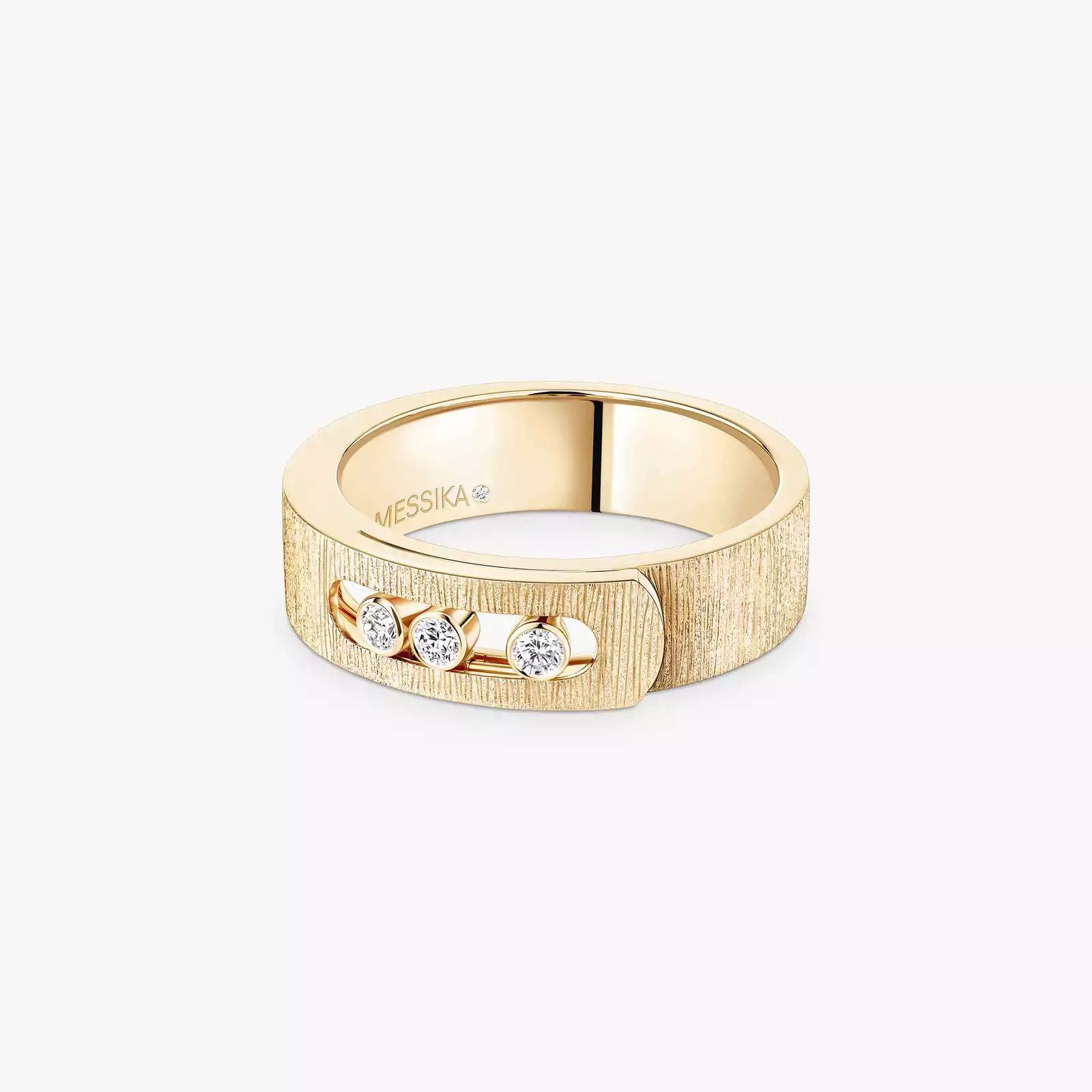 Move Noa Ciselé Yellow Gold Diamond Mixed Ring 14482-YG