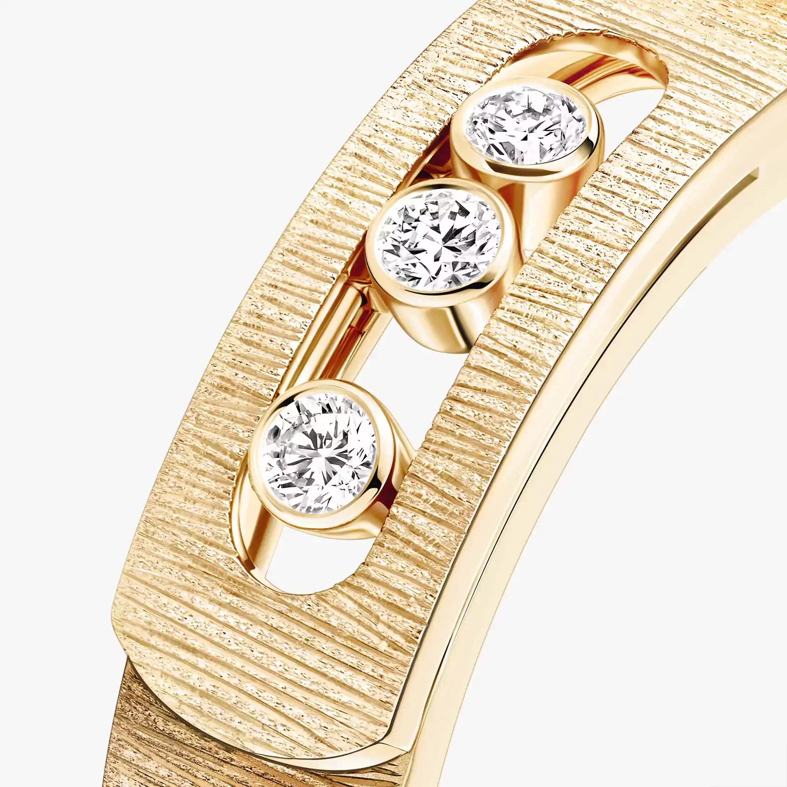 Move Noa Ciselé Yellow Gold Diamond Mixed Ring 14482-YG