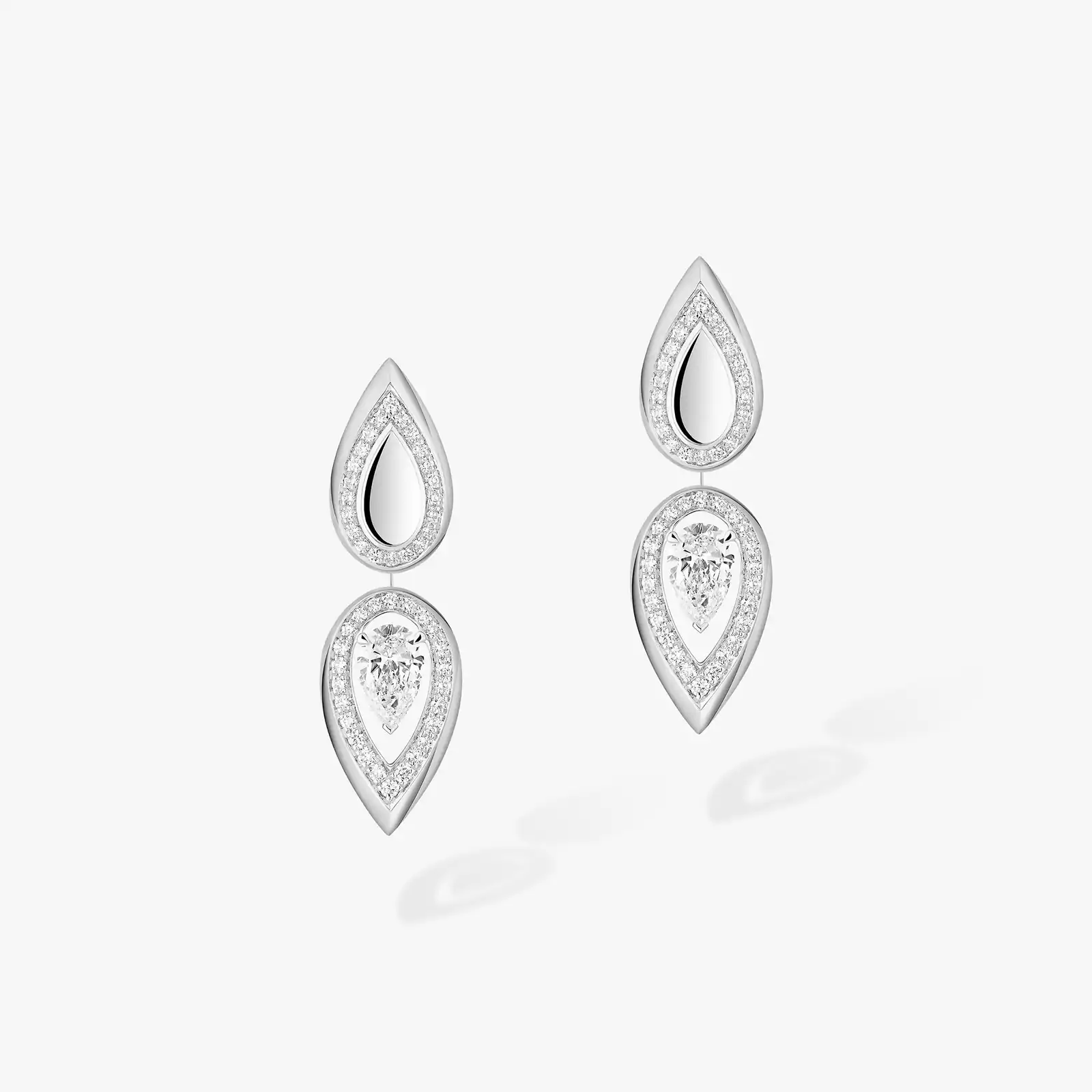 Boucles d'oreilles Femme Or Blanc Diamant Fiery 0,25ct 13173-WG