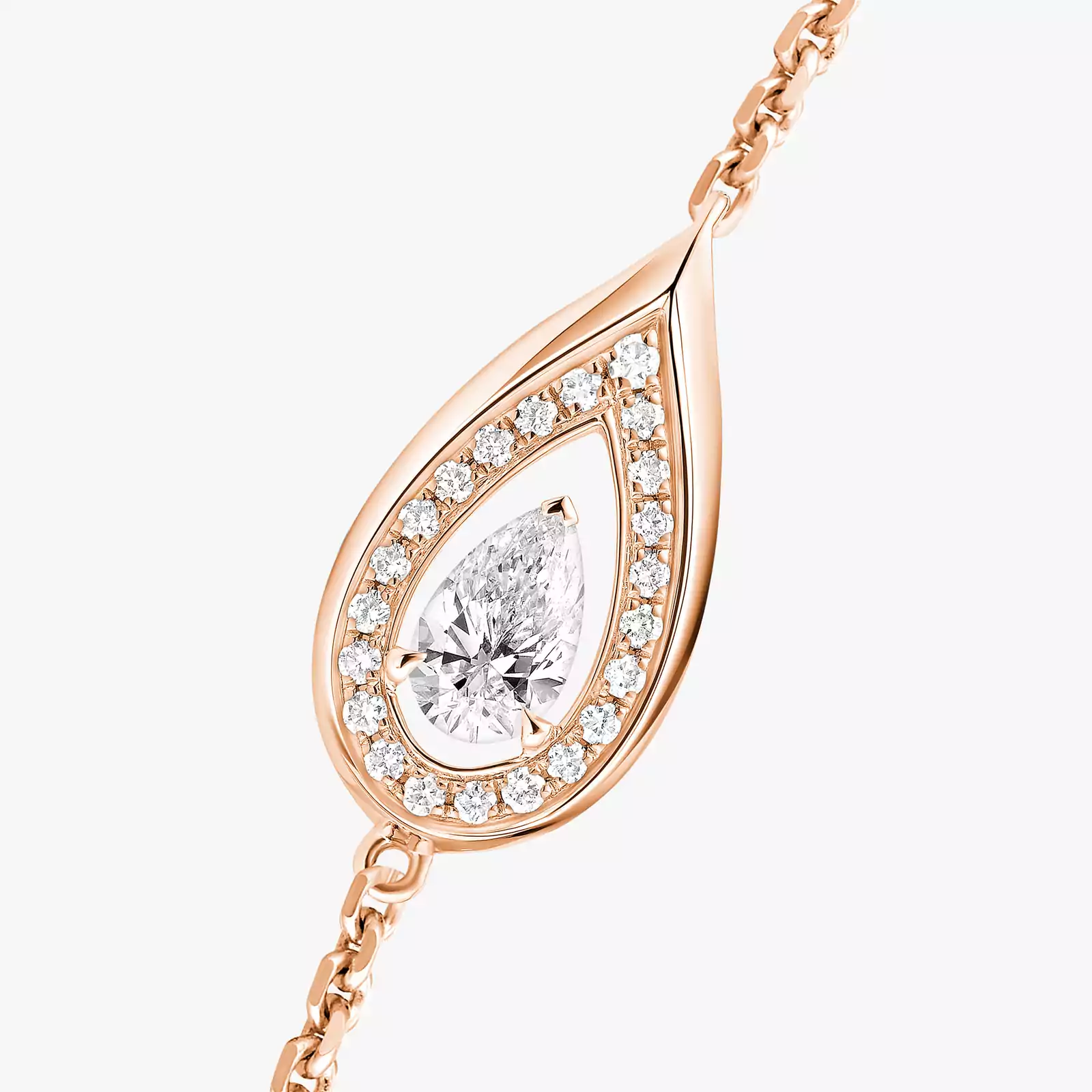 Fiery 0.10ct Pink Gold For Her Diamond Bracelet 14238-PG