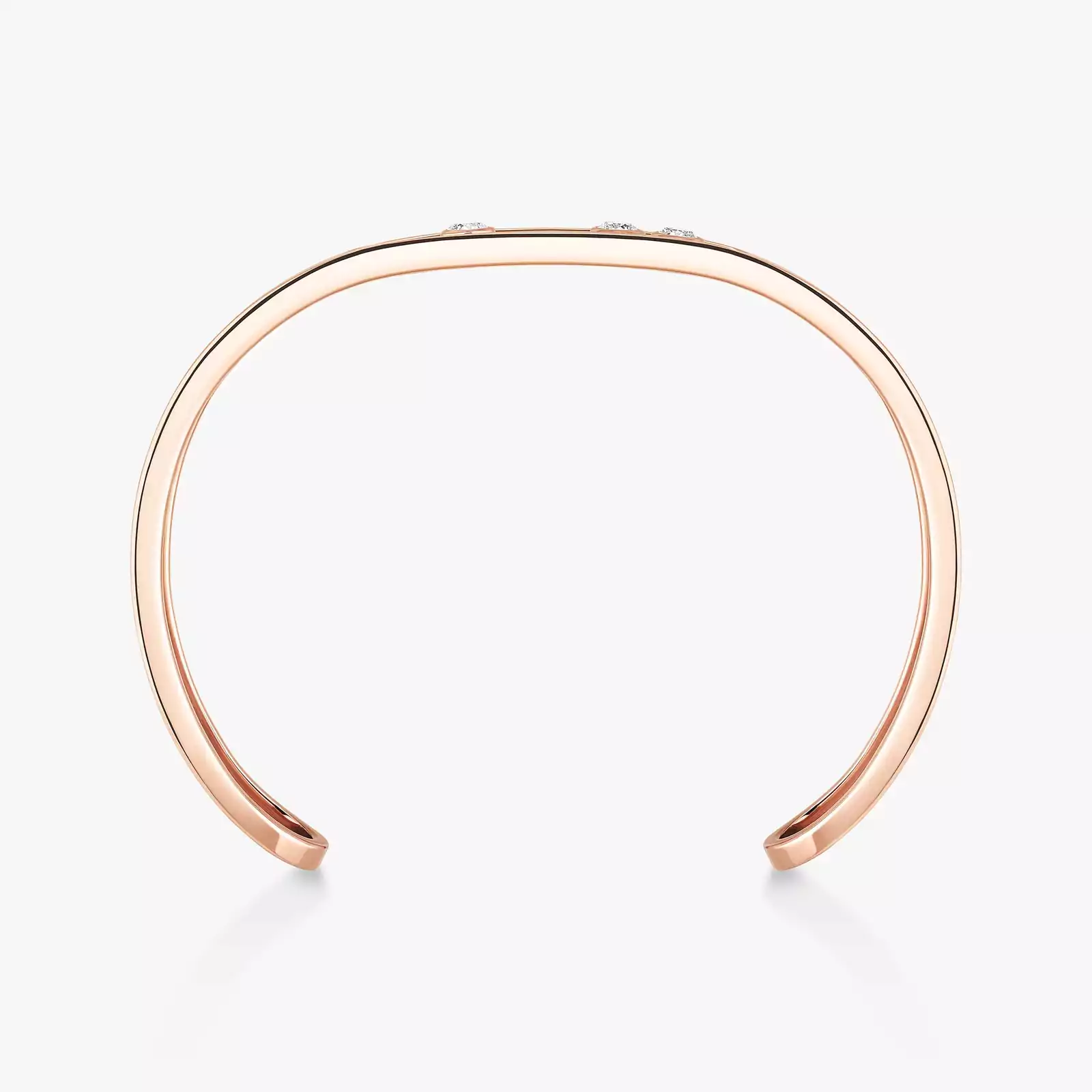 Bracelet For Her Pink Gold Diamond Move Joaillerie Bangle 13586-PG