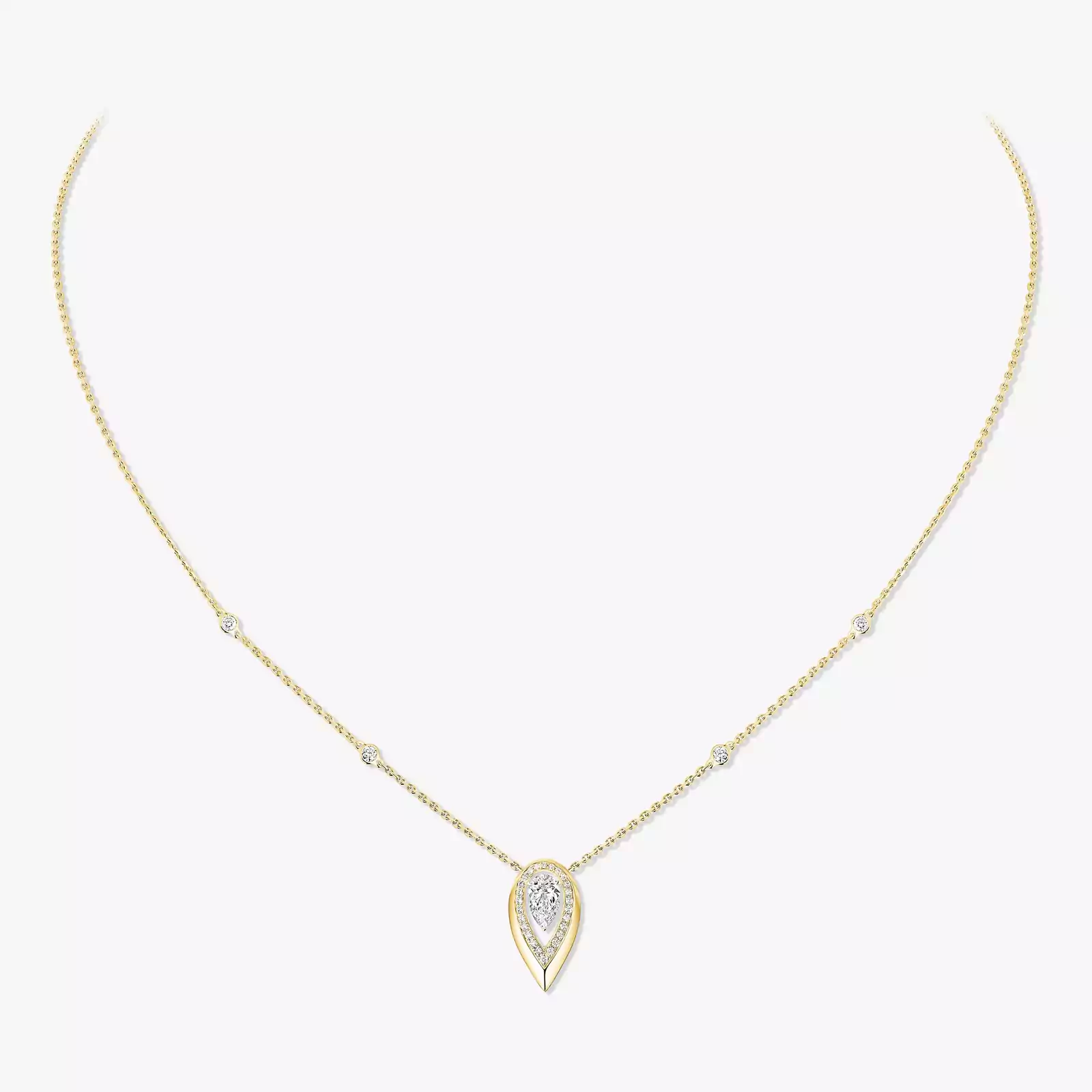 Fiery 0.40ct Yellow Gold For Her Diamond Necklace 14266-YG