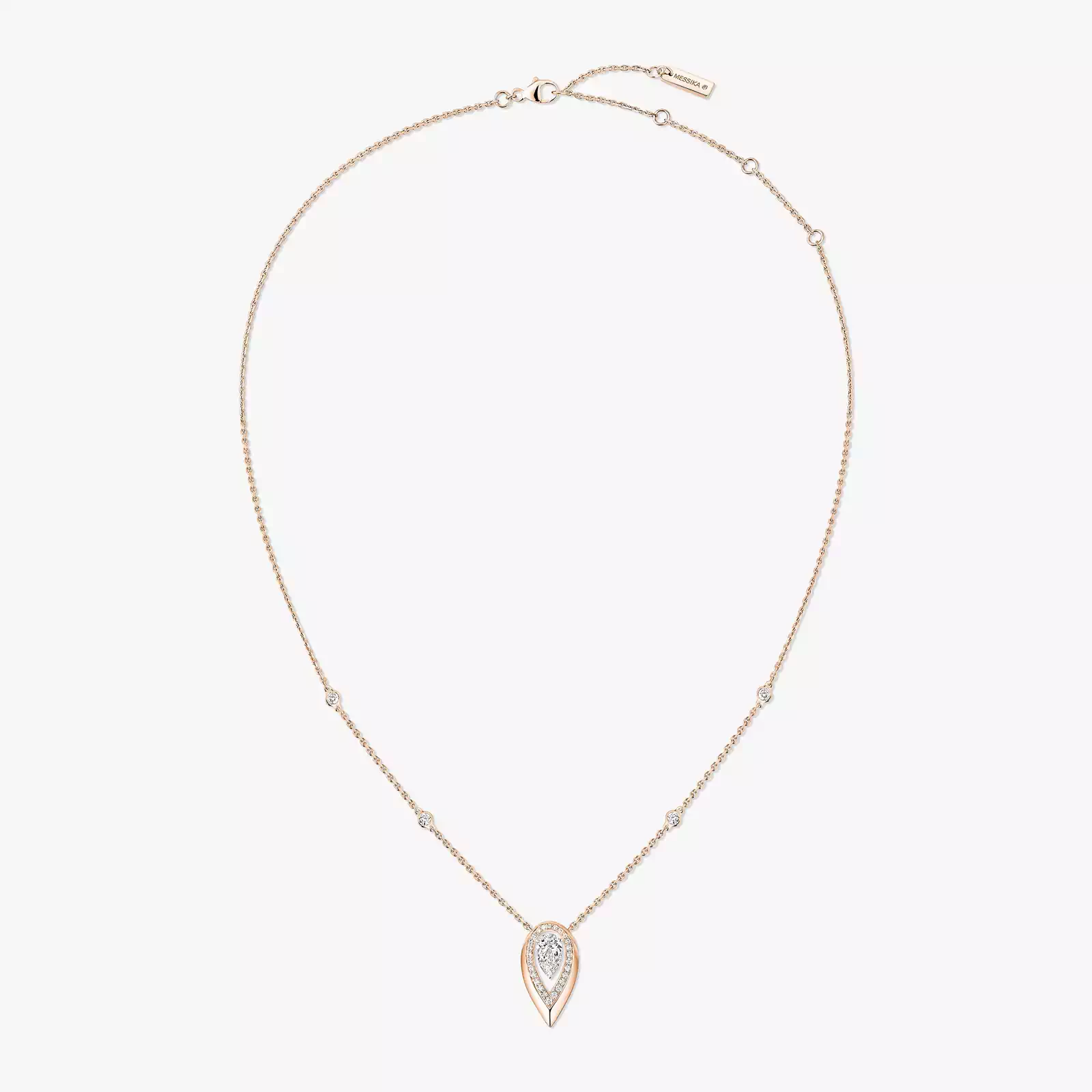 Fiery 0.40ct Pink Gold For Her Diamond Necklace 14266-PG