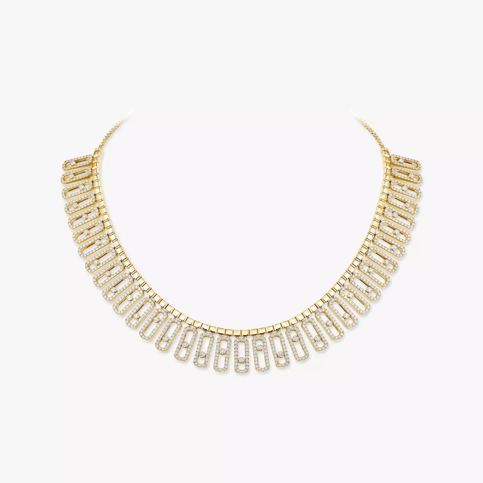 Collar Mujer Oro amarillo Diamante Move Iconica con Pavé 12699-YG