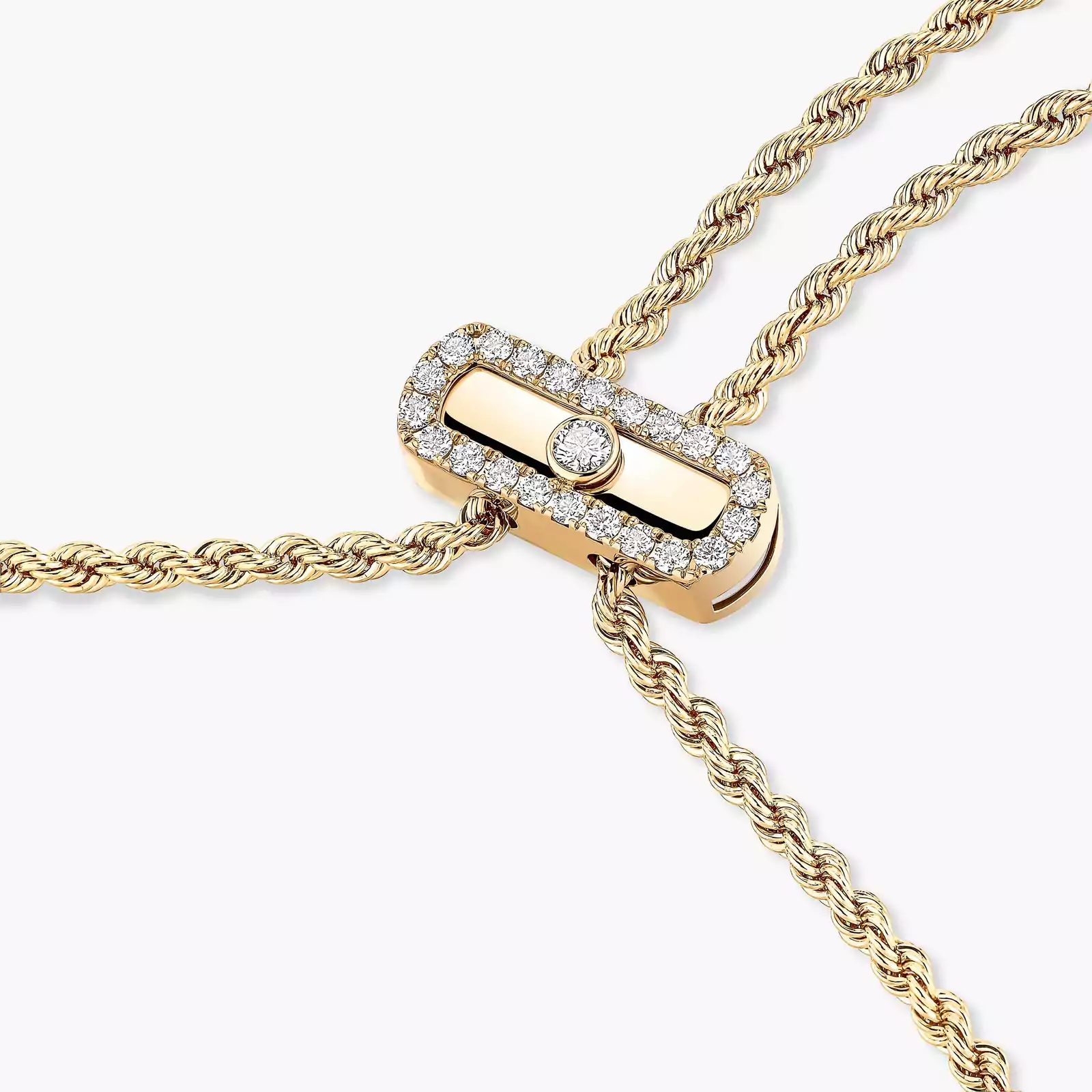Collar Mujer Oro amarillo Diamante Move Iconica con Pavé 12699-YG