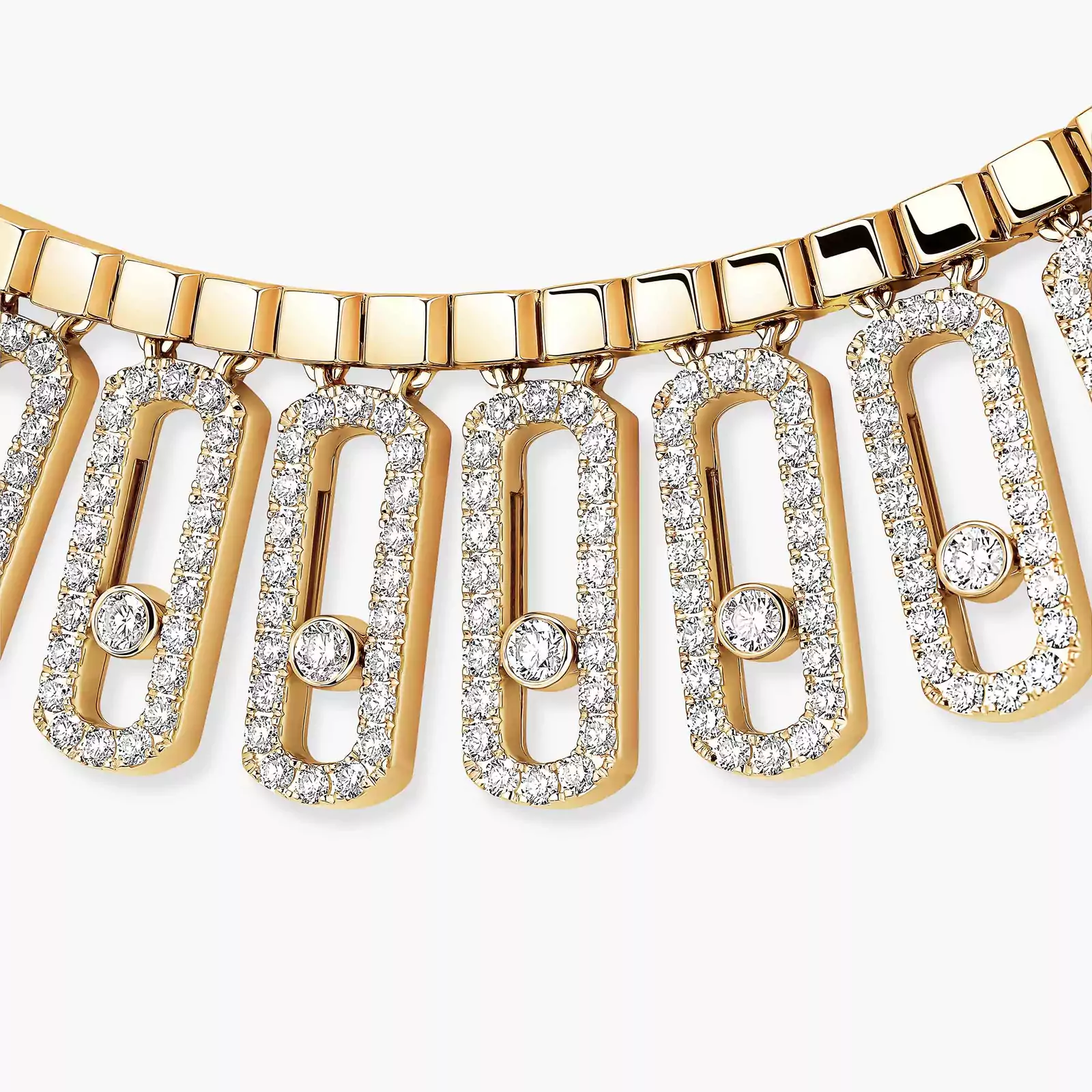 Collar Mujer Oro amarillo Diamante Move Iconica con Pavé 12699-YG