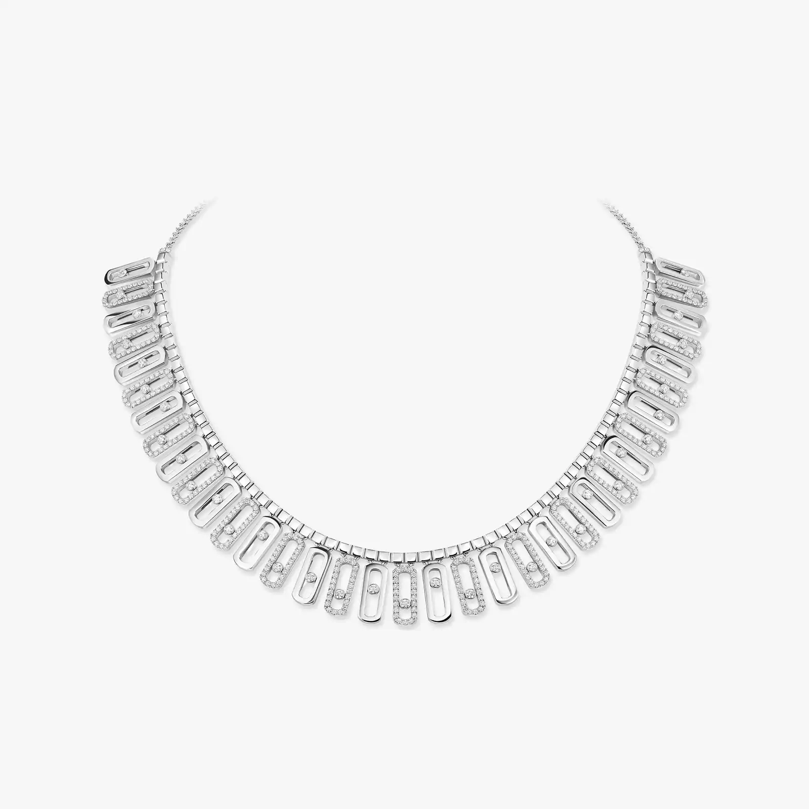 Collar Mujer Oro blanco Diamante Move Iconica 12558-WG