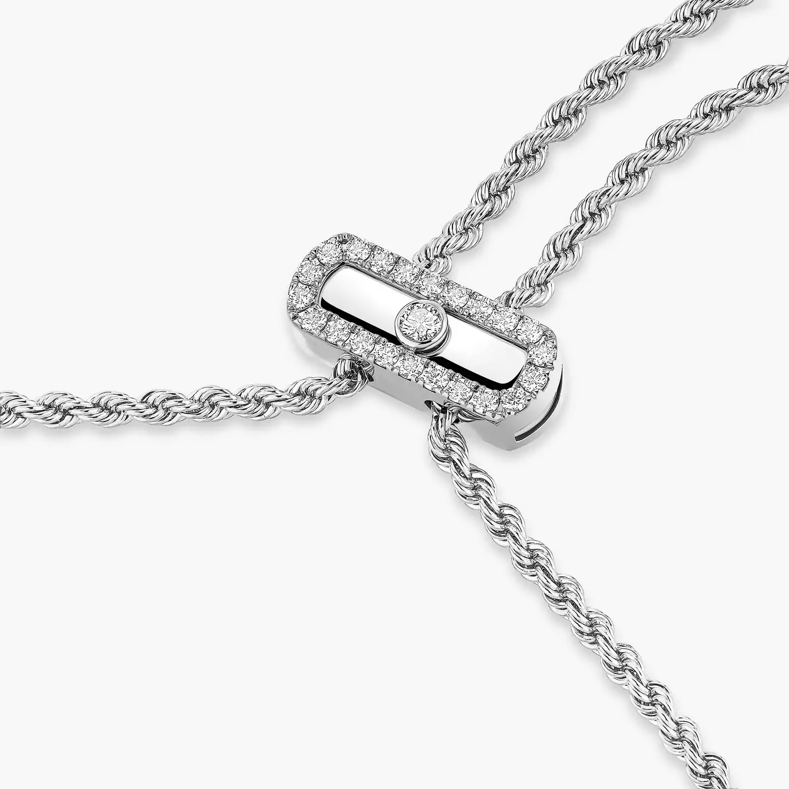 Collar Mujer Oro blanco Diamante Move Iconica 12558-WG