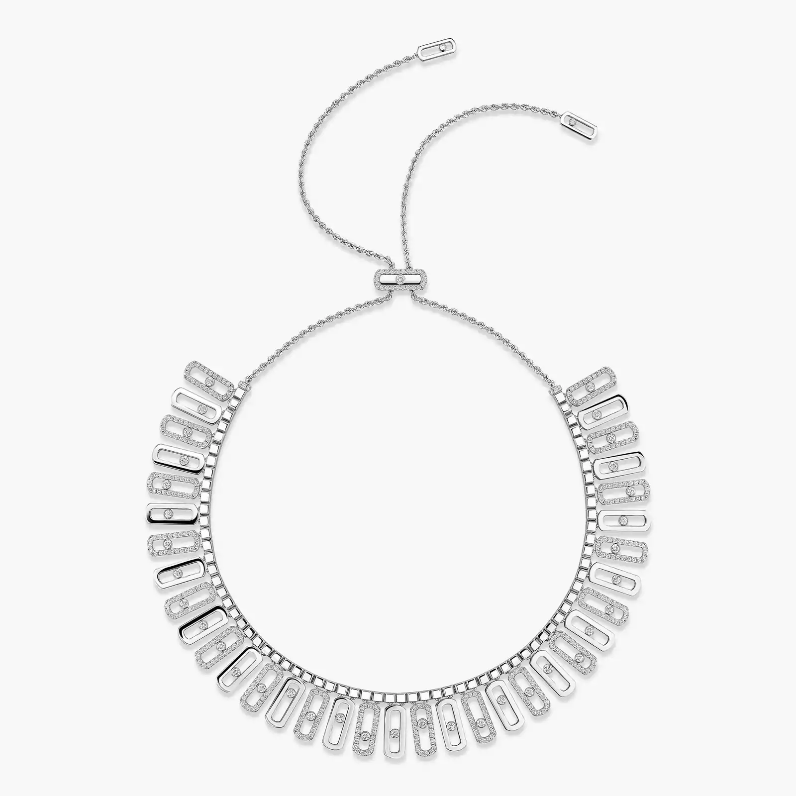 Collar Mujer Oro blanco Diamante Move Iconica 12558-WG